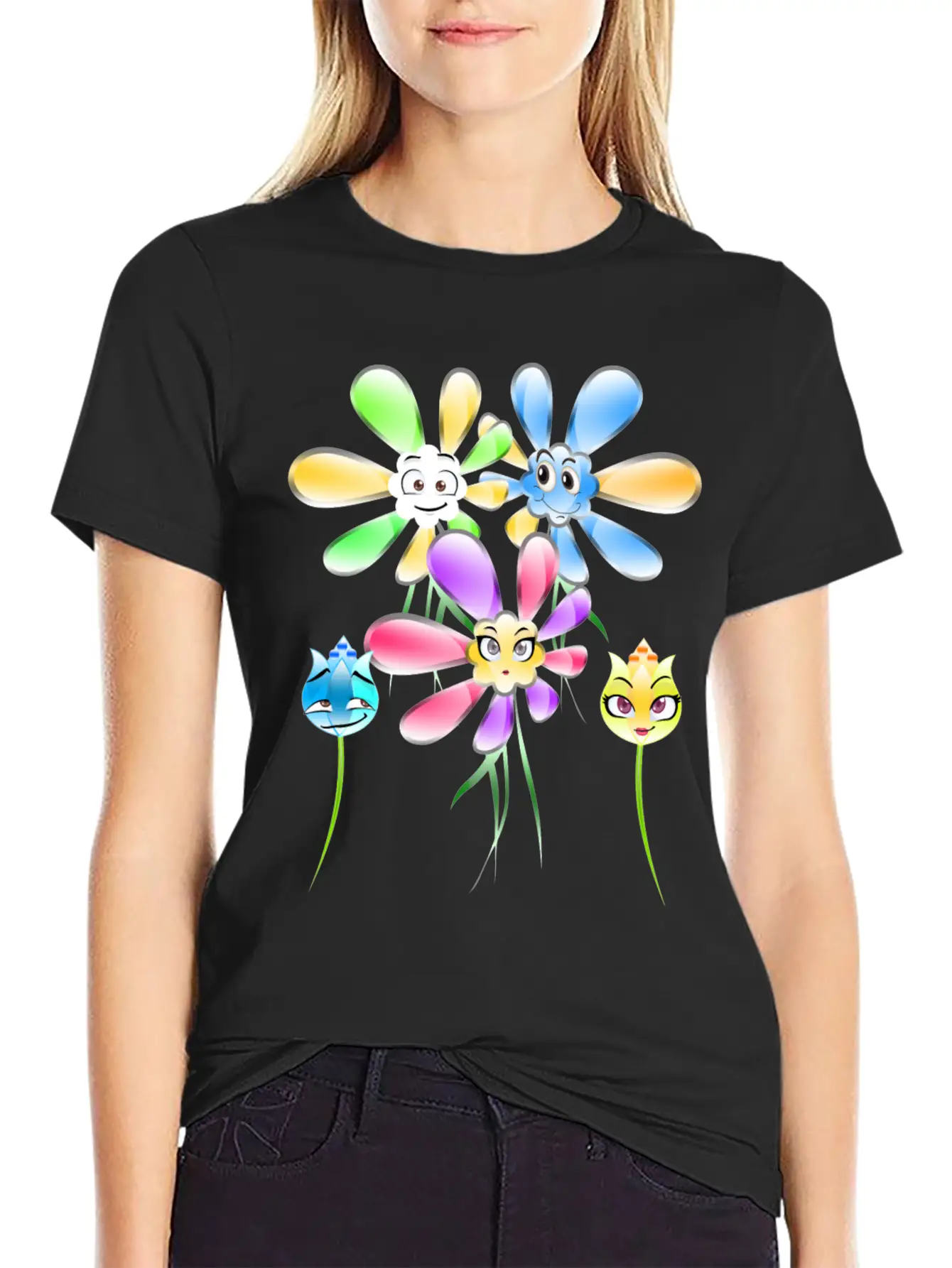 Flowers Summertime Essential Unisex Summer Tee – Soft Cotton Casual Fit
