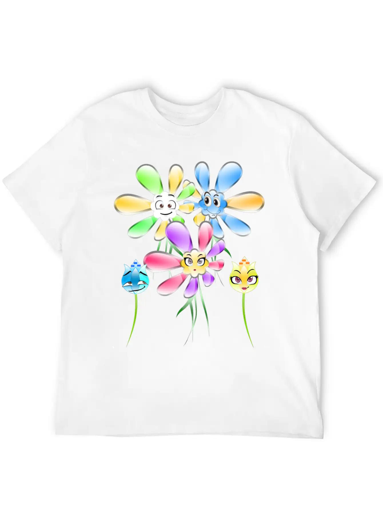 Flowers Summertime Essential Unisex Summer Tee – Soft Cotton Casual Fit