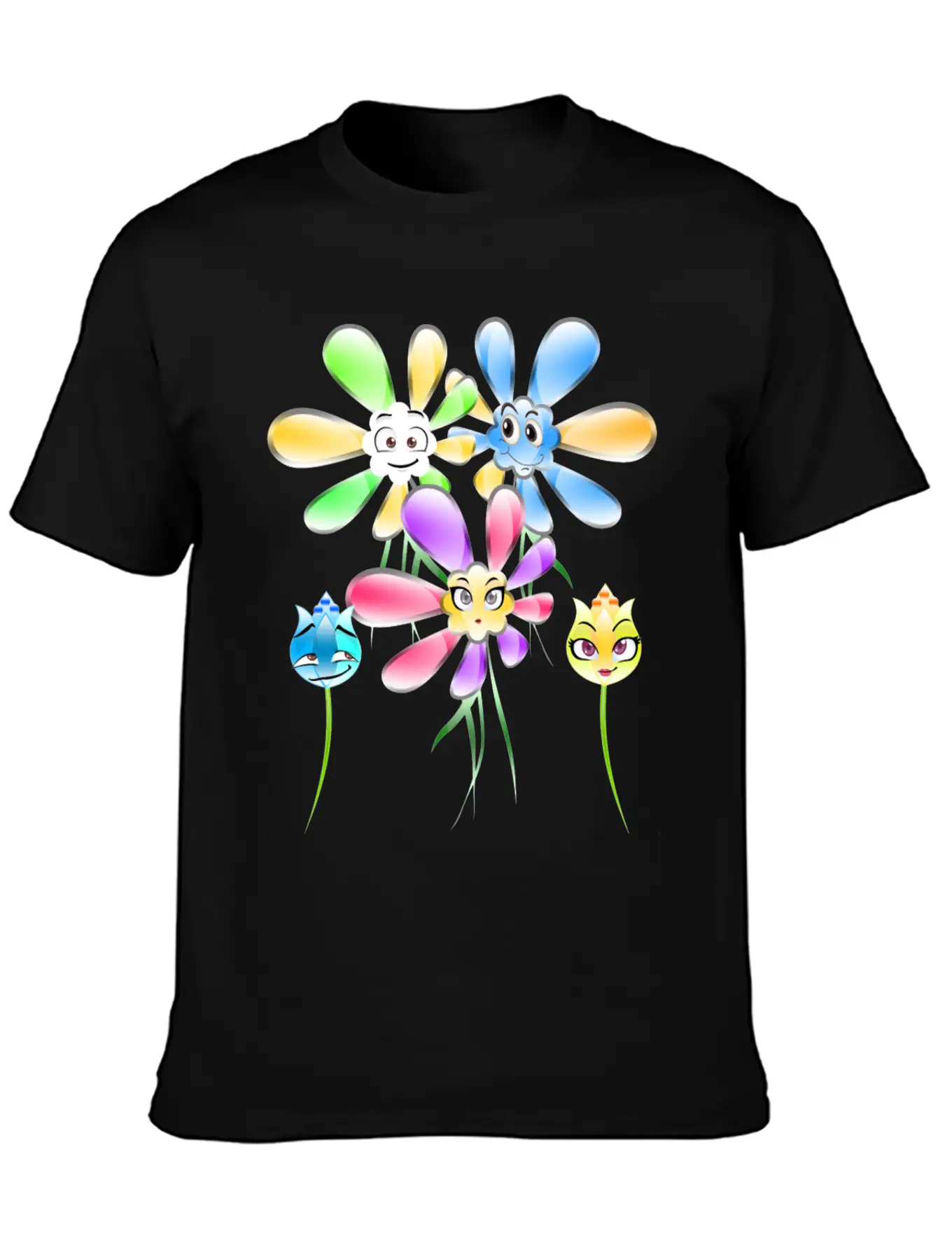 Flowers Summertime Essential Unisex Summer Tee – Soft Cotton Casual Fit