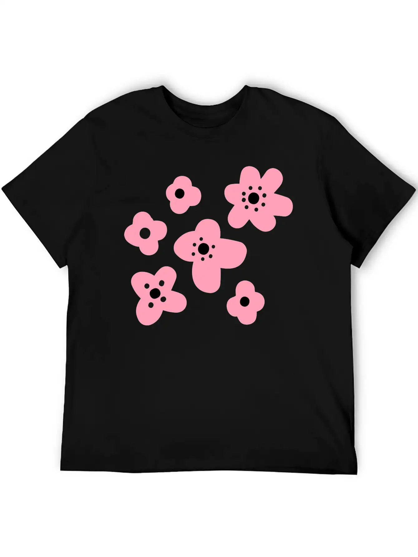 Flowers Unisex Short Sleeve Soft Cotton T-Shirt – Casual Everyday Wear