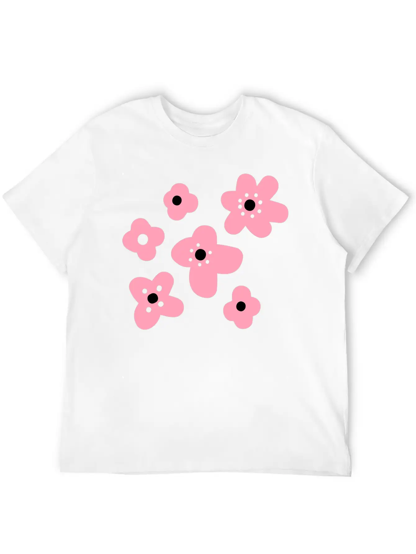 Flowers Unisex Short Sleeve Soft Cotton T-Shirt – Casual Everyday Wear