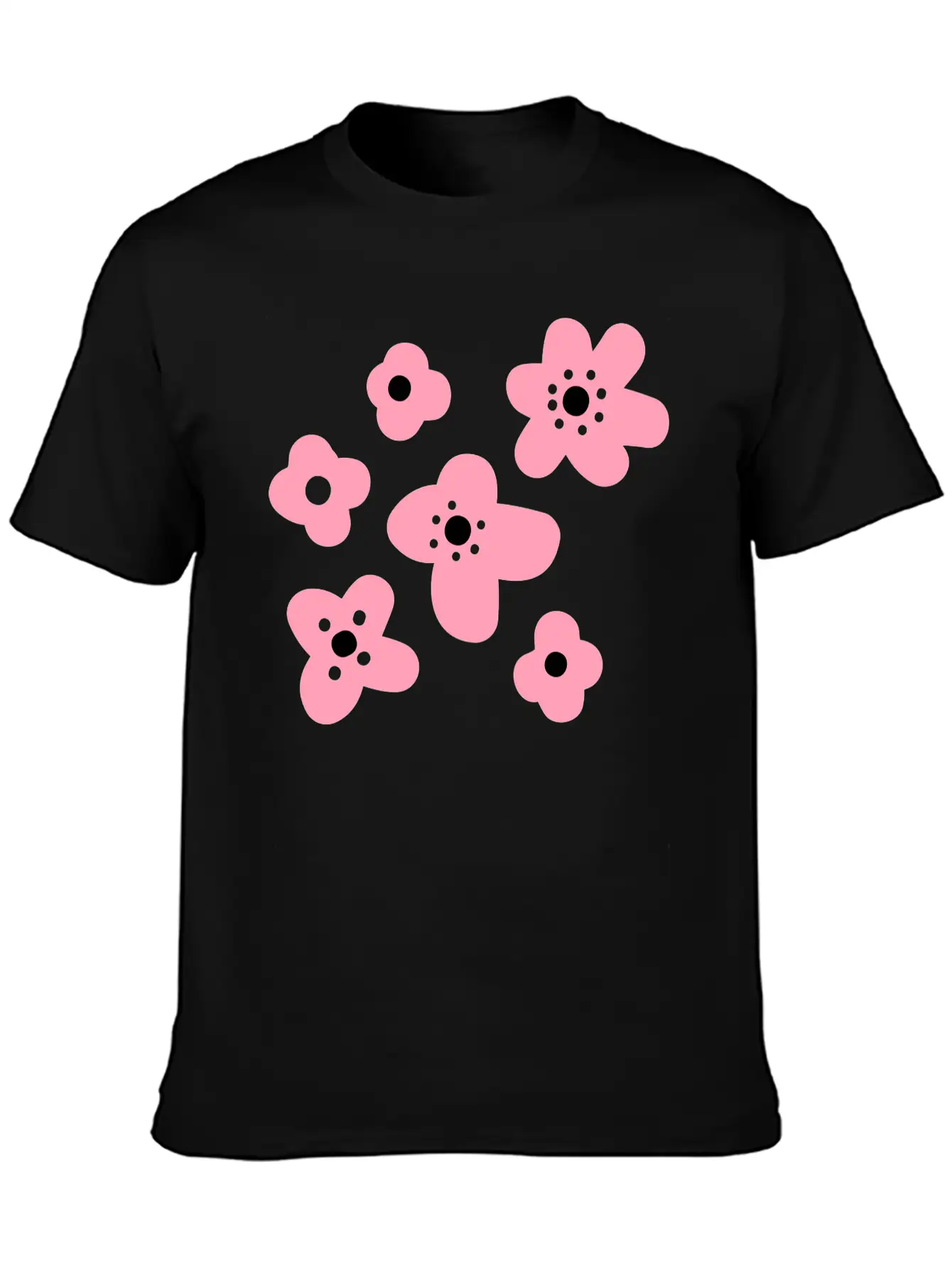 Flowers Unisex Short Sleeve Soft Cotton T-Shirt – Casual Everyday Wear
