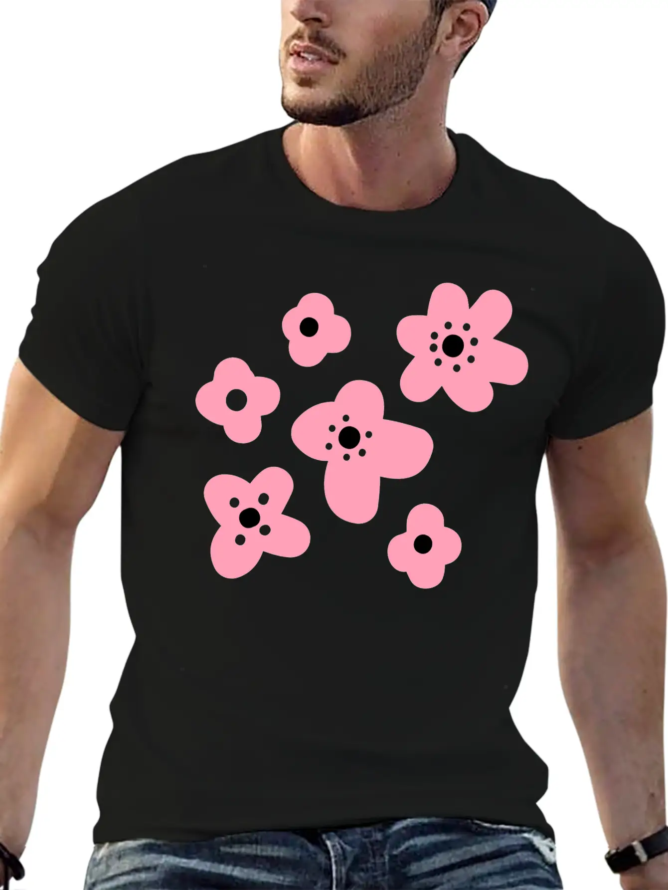 Flowers Unisex Short Sleeve Soft Cotton T-Shirt – Casual Everyday Wear