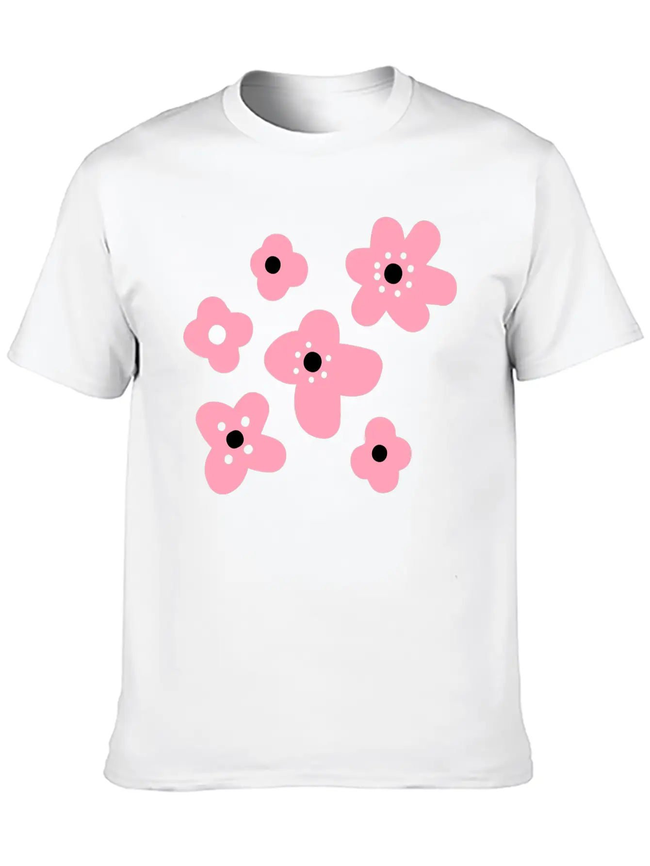 Flowers Unisex Short Sleeve Soft Cotton T-Shirt – Casual Everyday Wear