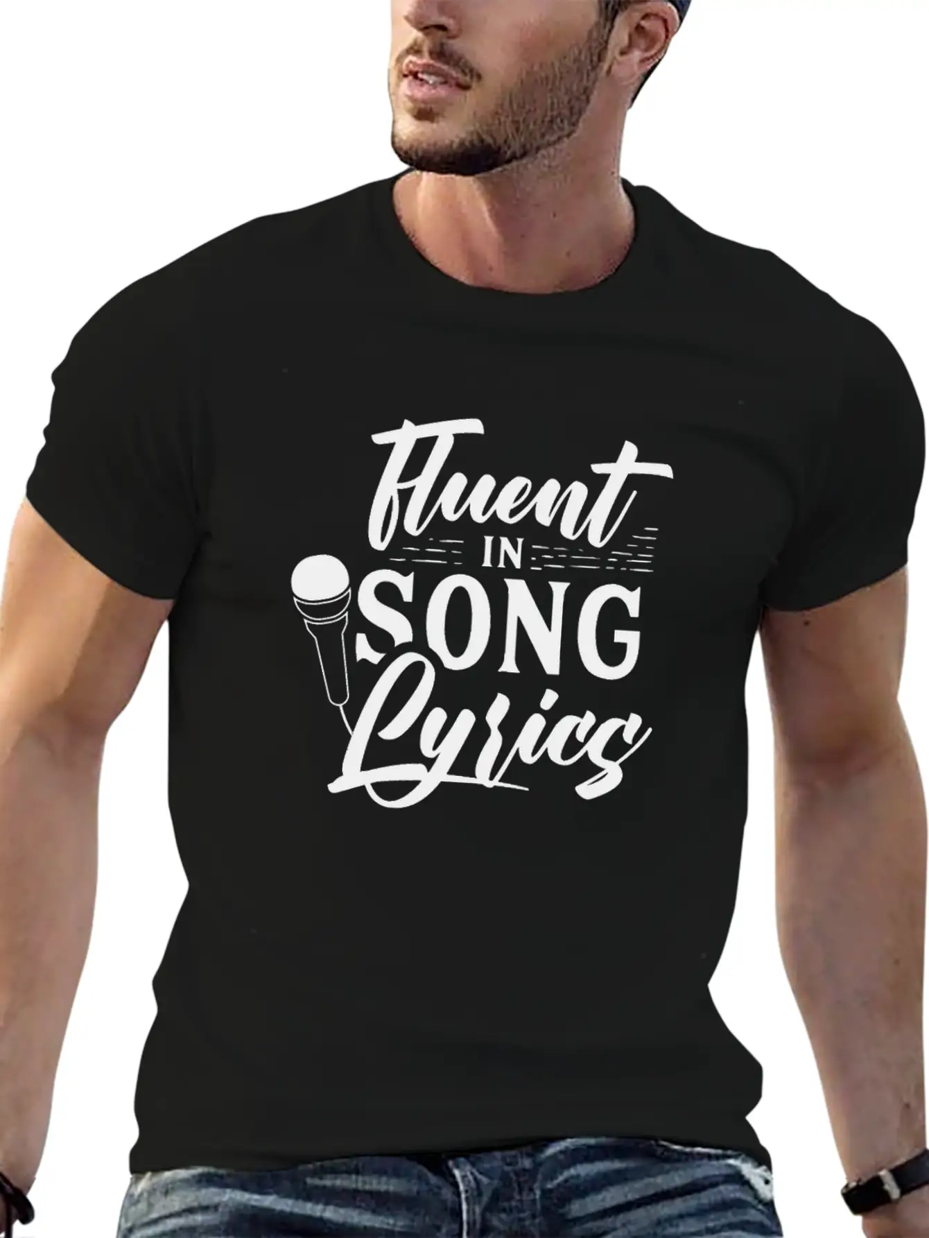 Fluent In Song Lyrics Singer Choir Singing Sing Stylish Everyday T-Shirt – Unisex Basic Cotton Tee