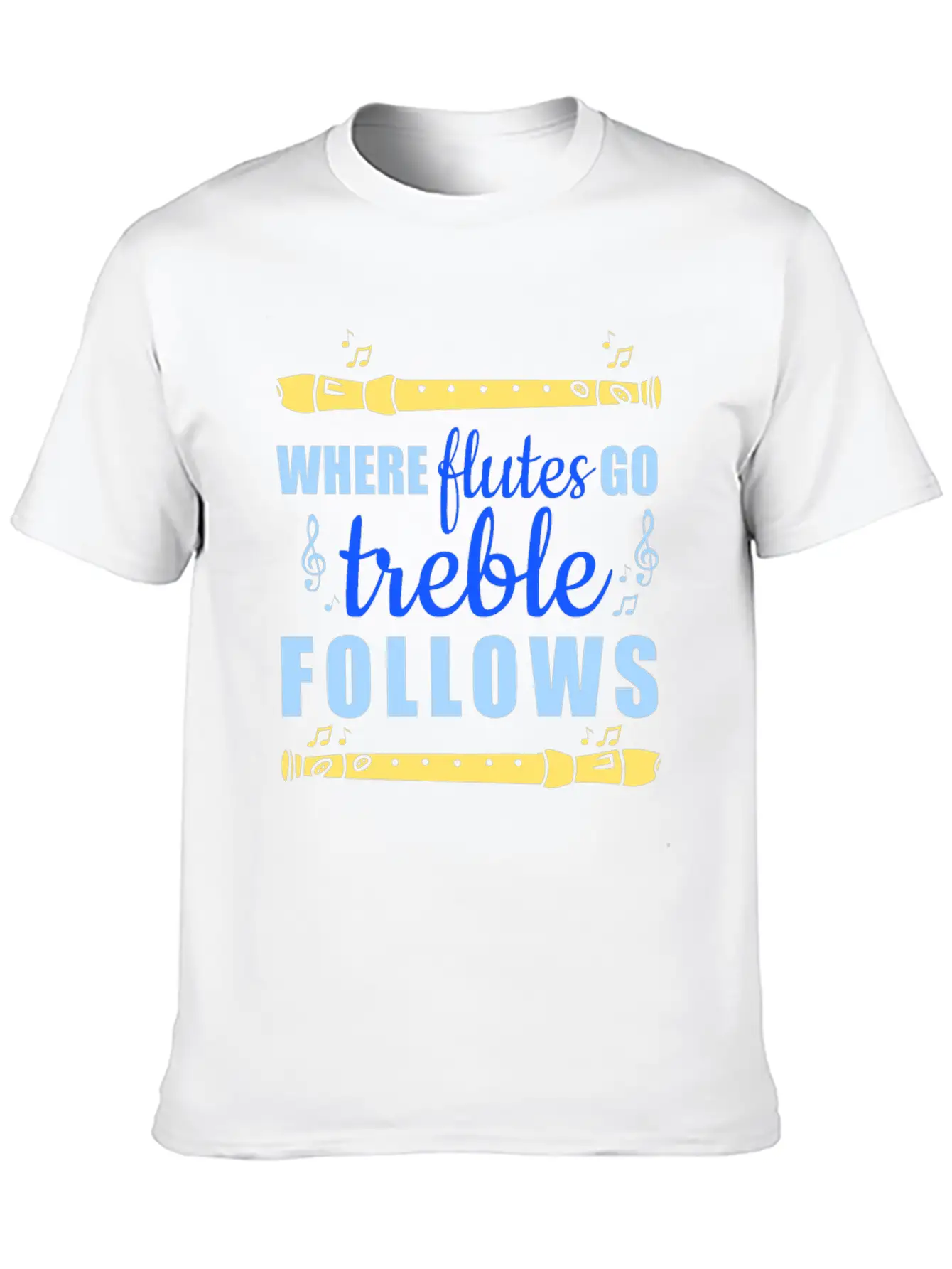 Flute Flutist Musician Music Gift Unisex Short Sleeve Soft Cotton T-Shirt – Casual Everyday Wear