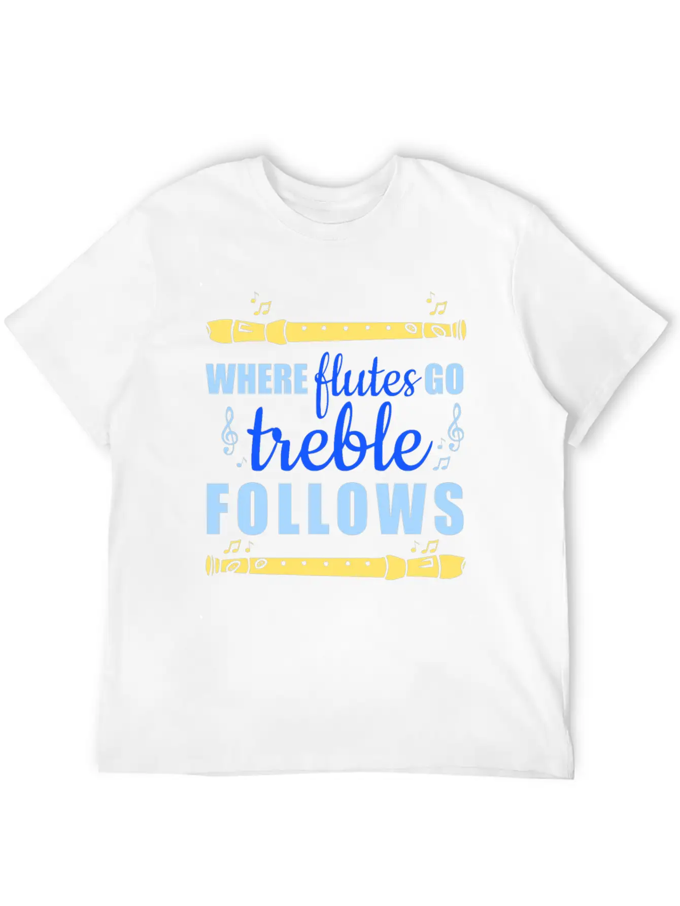 Flute Flutist Musician Music Gift Unisex Short Sleeve Soft Cotton T-Shirt – Casual Everyday Wear