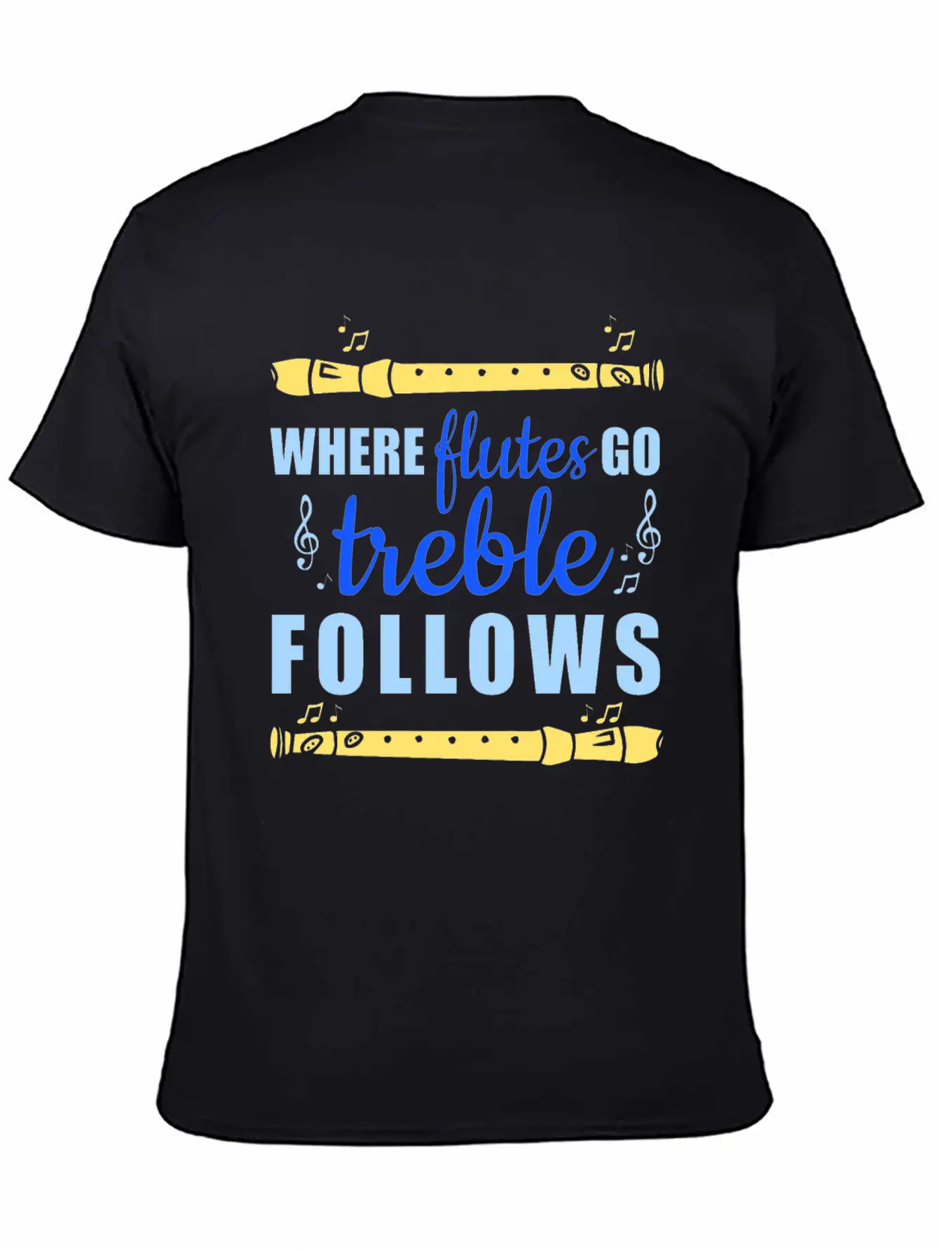 Flute Flutist Musician Music Gift Unisex Short Sleeve Soft Cotton T-Shirt – Casual Everyday Wear