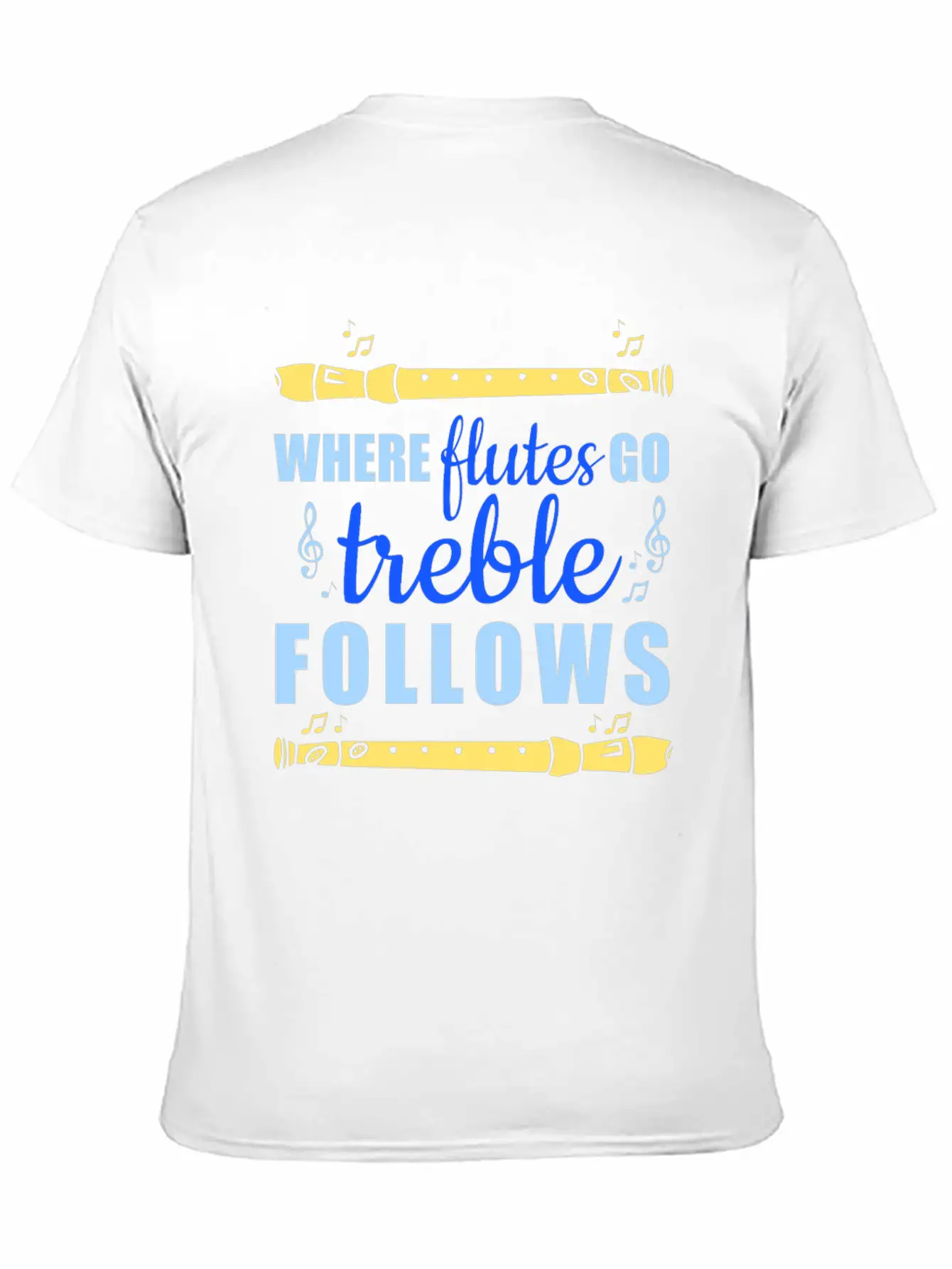 Flute Flutist Musician Music Gift Unisex Short Sleeve Soft Cotton T-Shirt – Casual Everyday Wear