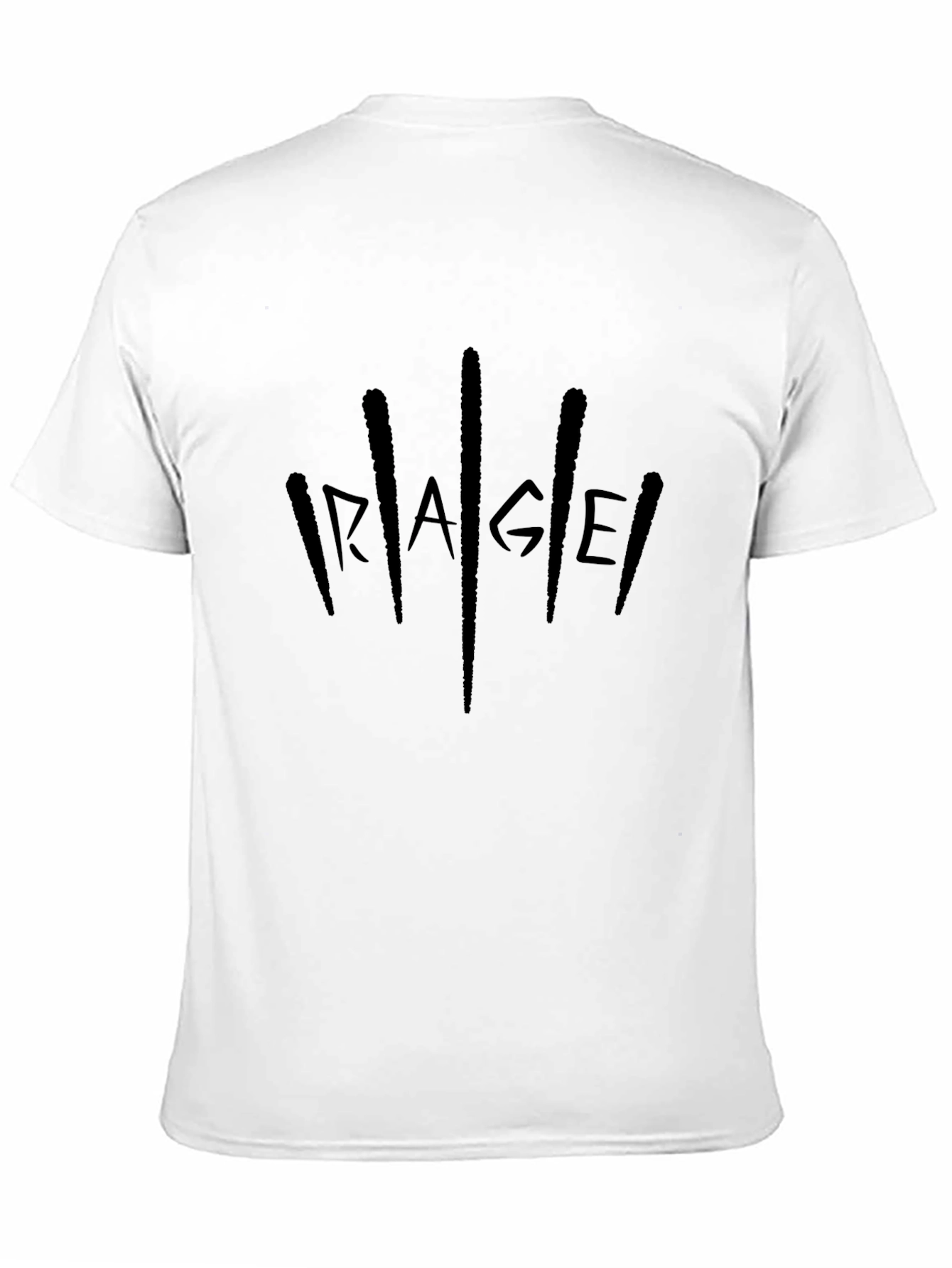 RAGE Graphic Print Black T-Shirt - Casual Cotton Tee
