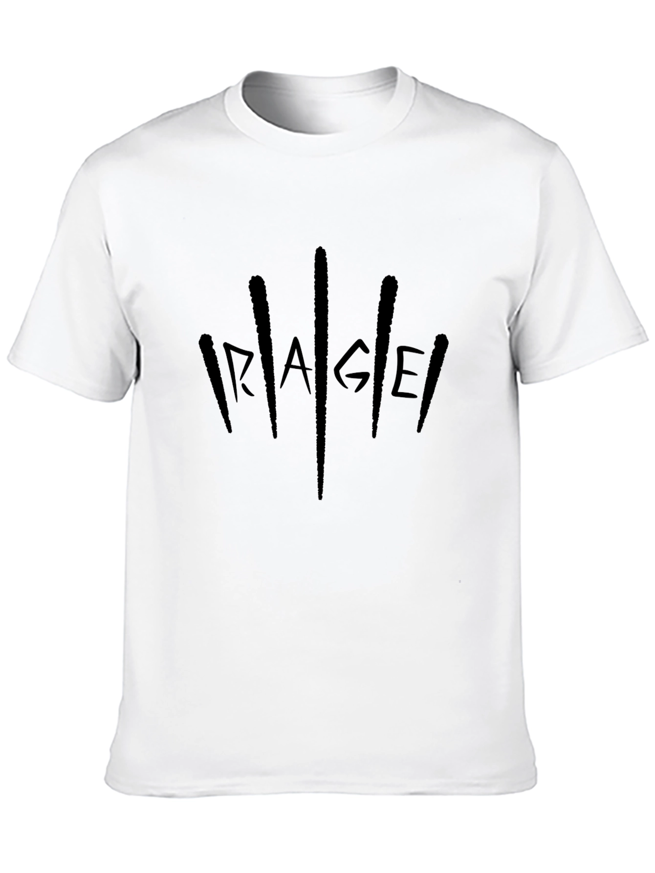 RAGE Graphic Print Black T-Shirt - Casual Cotton Tee