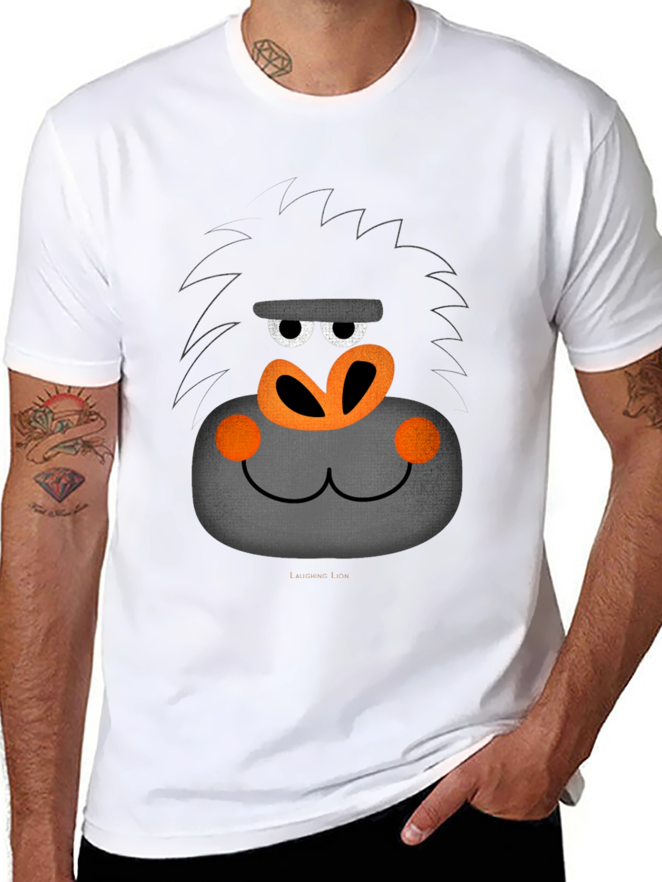 Funny Gorilla Face Graphic T-Shirt