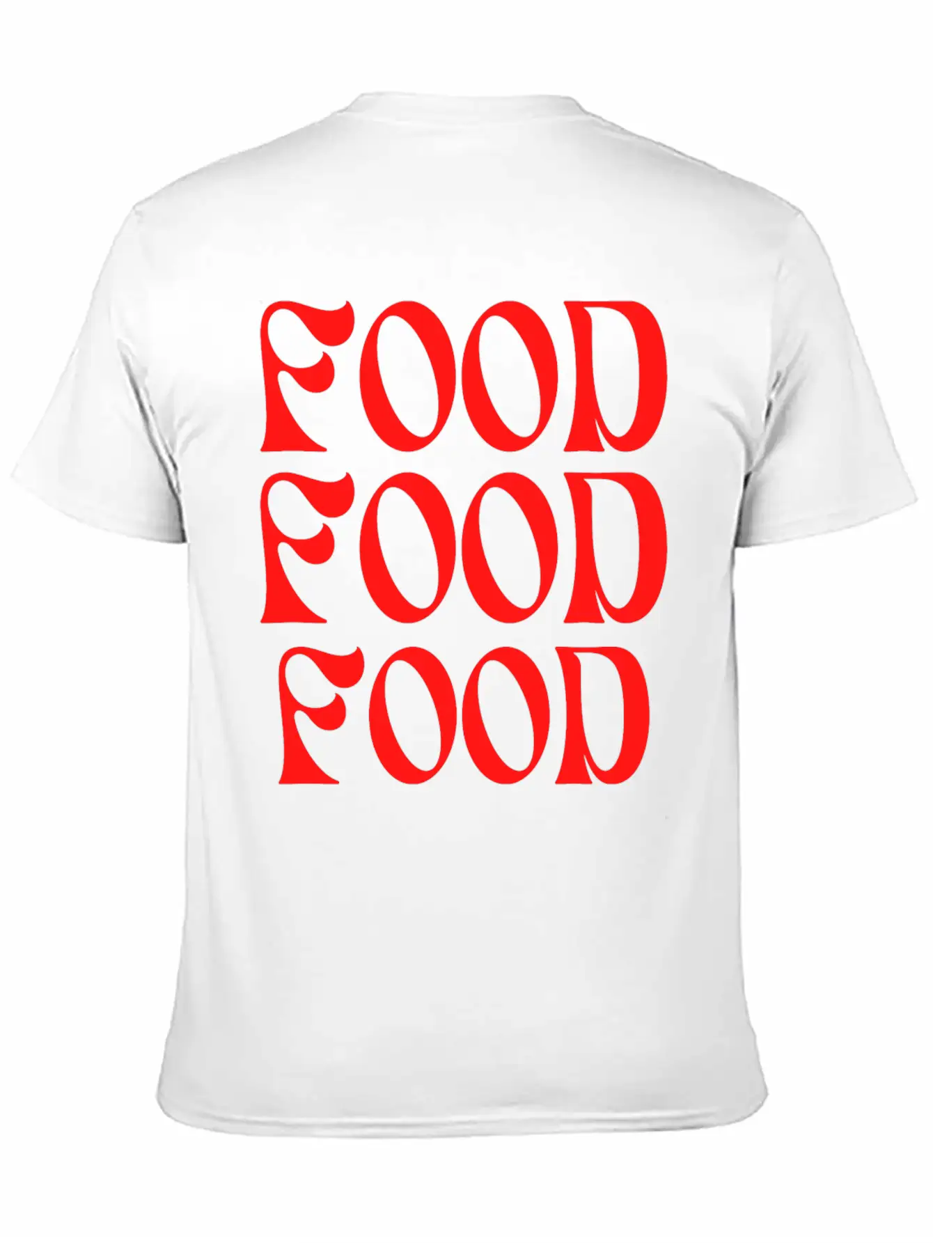 Food Typography Unisex Short Sleeve Soft Cotton T-Shirt – Casual Everyday Wear