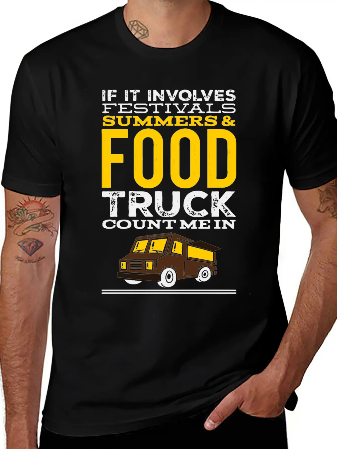 Foodie Food Truck Festivals Summer Food Trailer Unisex Casual T-Shirt – Clean Design For Daily Comfort