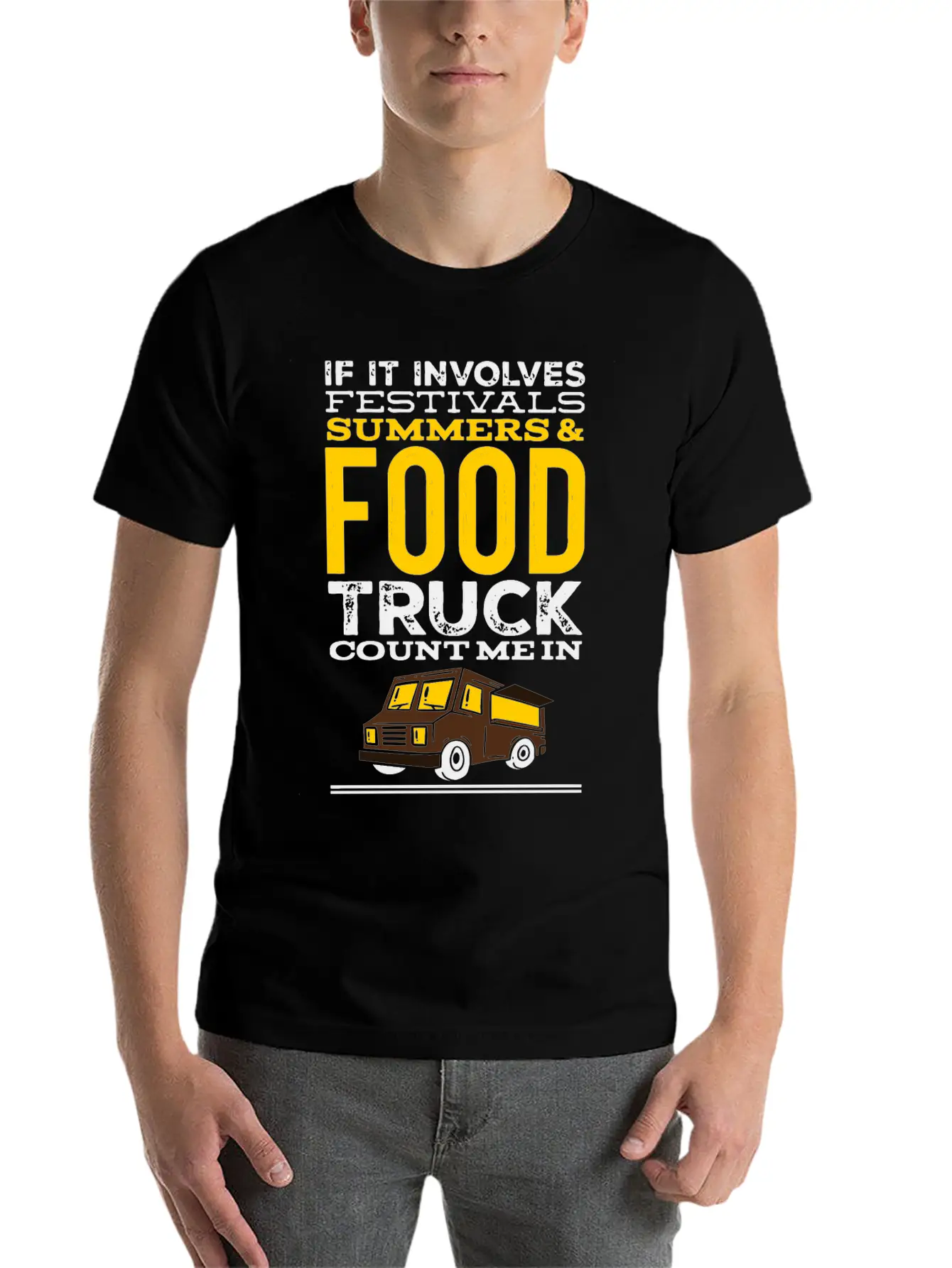 Foodie Food Truck Festivals Summer Food Trailer Unisex Casual T-Shirt – Clean Design For Daily Comfort