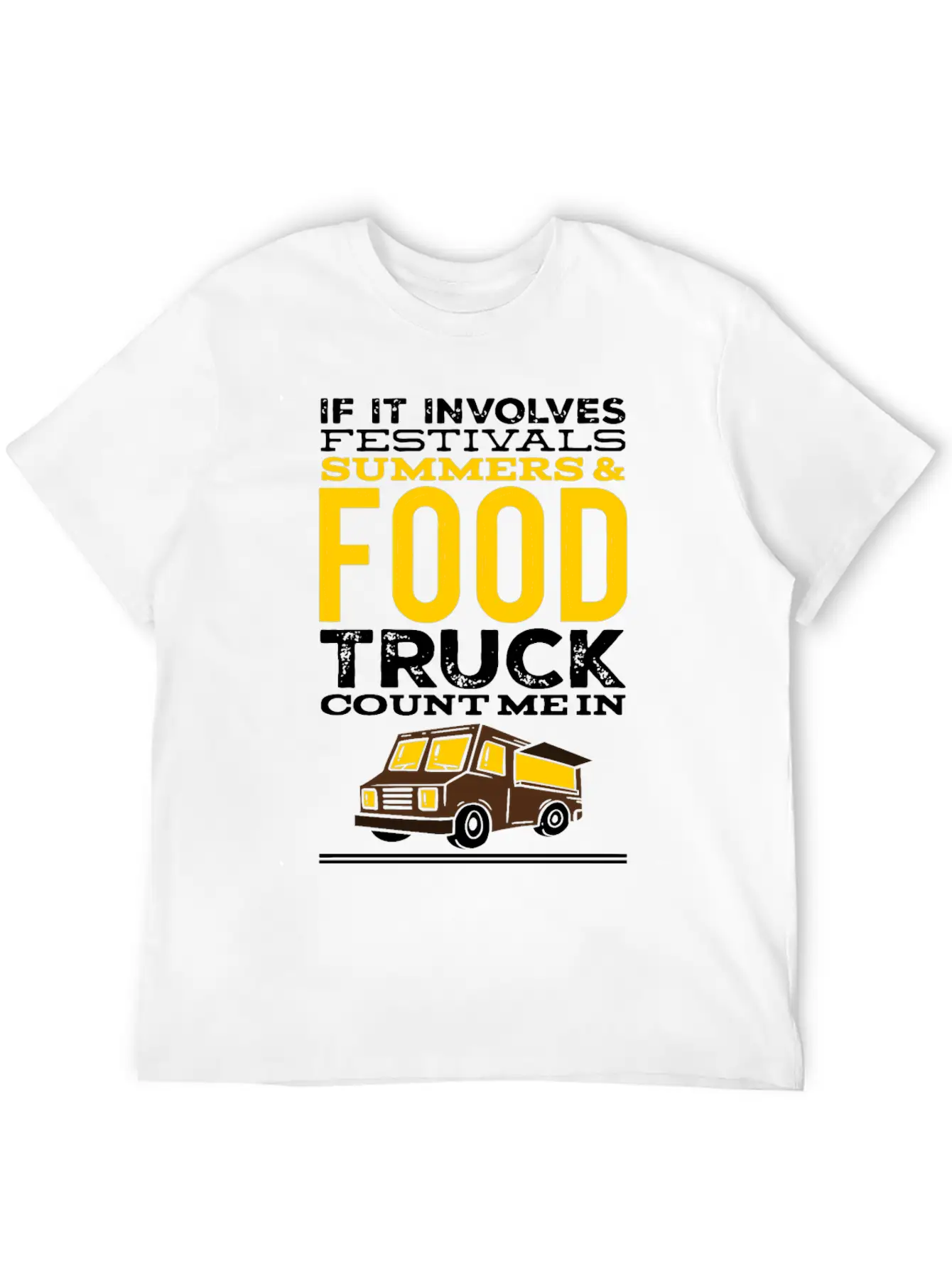 Foodie Food Truck Festivals Summer Food Trailer Unisex Casual T-Shirt – Clean Design For Daily Comfort