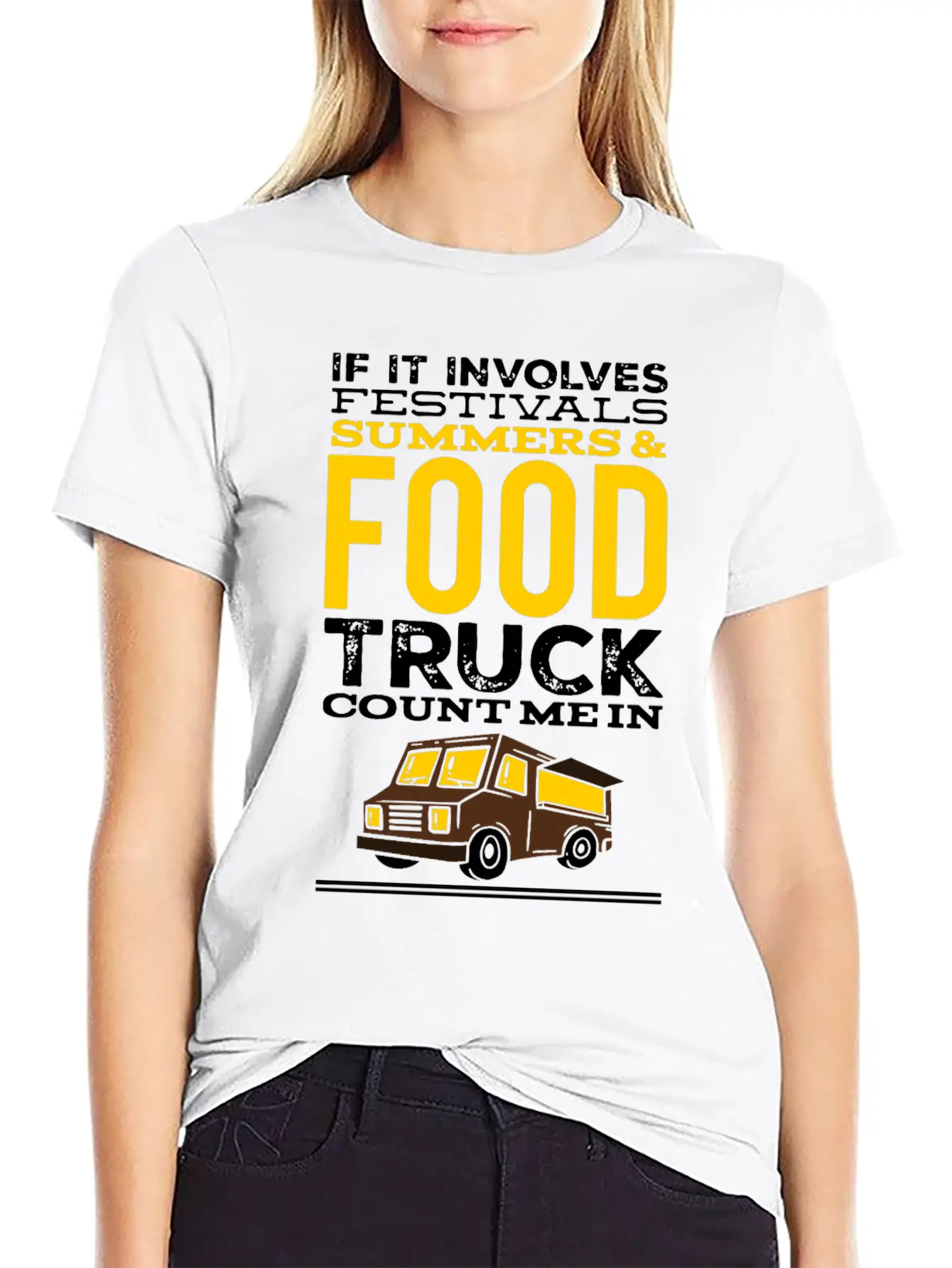 Foodie Food Truck Festivals Summer Food Trailer Unisex Casual T-Shirt – Clean Design For Daily Comfort