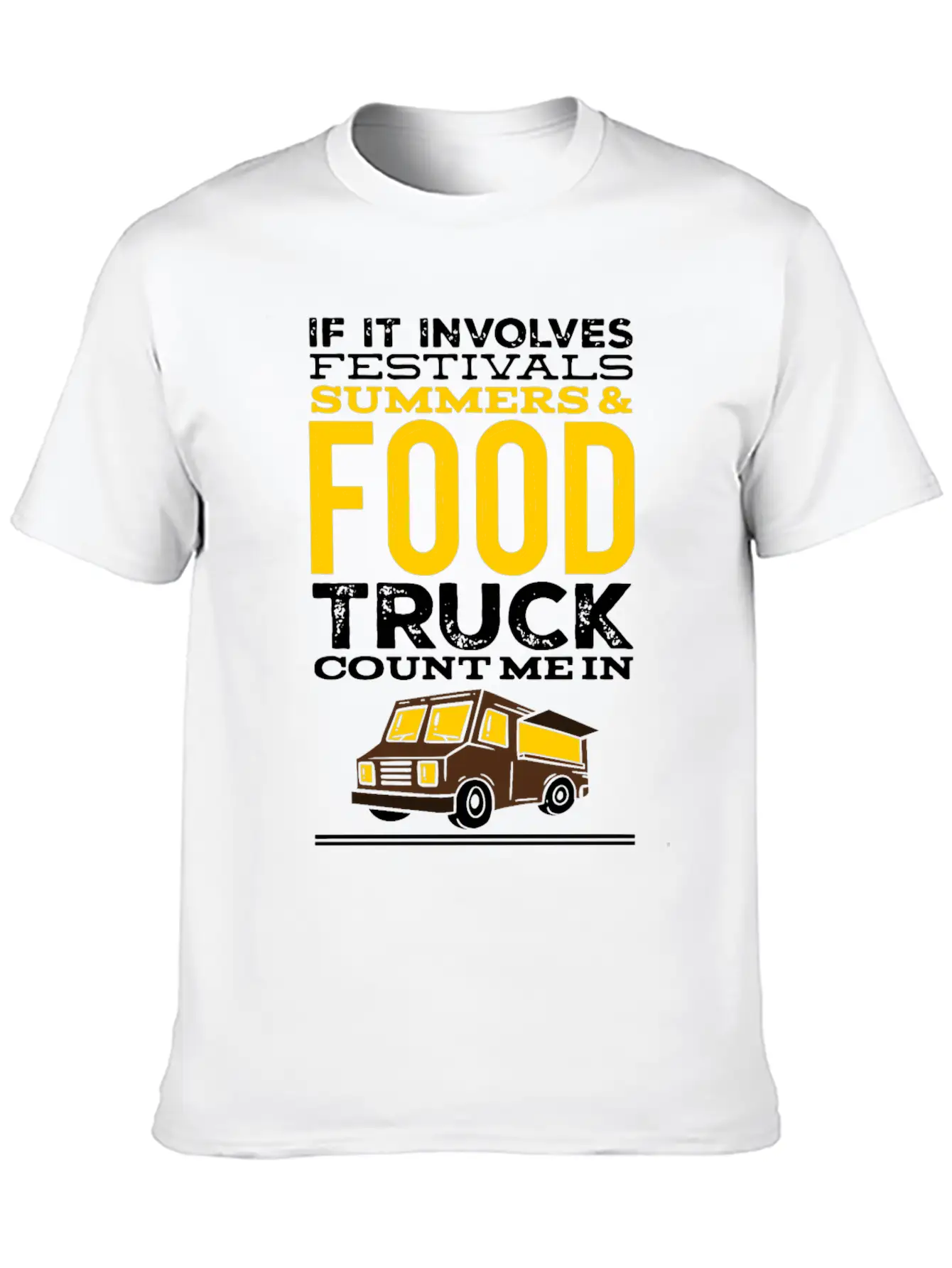 Foodie Food Truck Festivals Summer Food Trailer Unisex Casual T-Shirt – Clean Design For Daily Comfort
