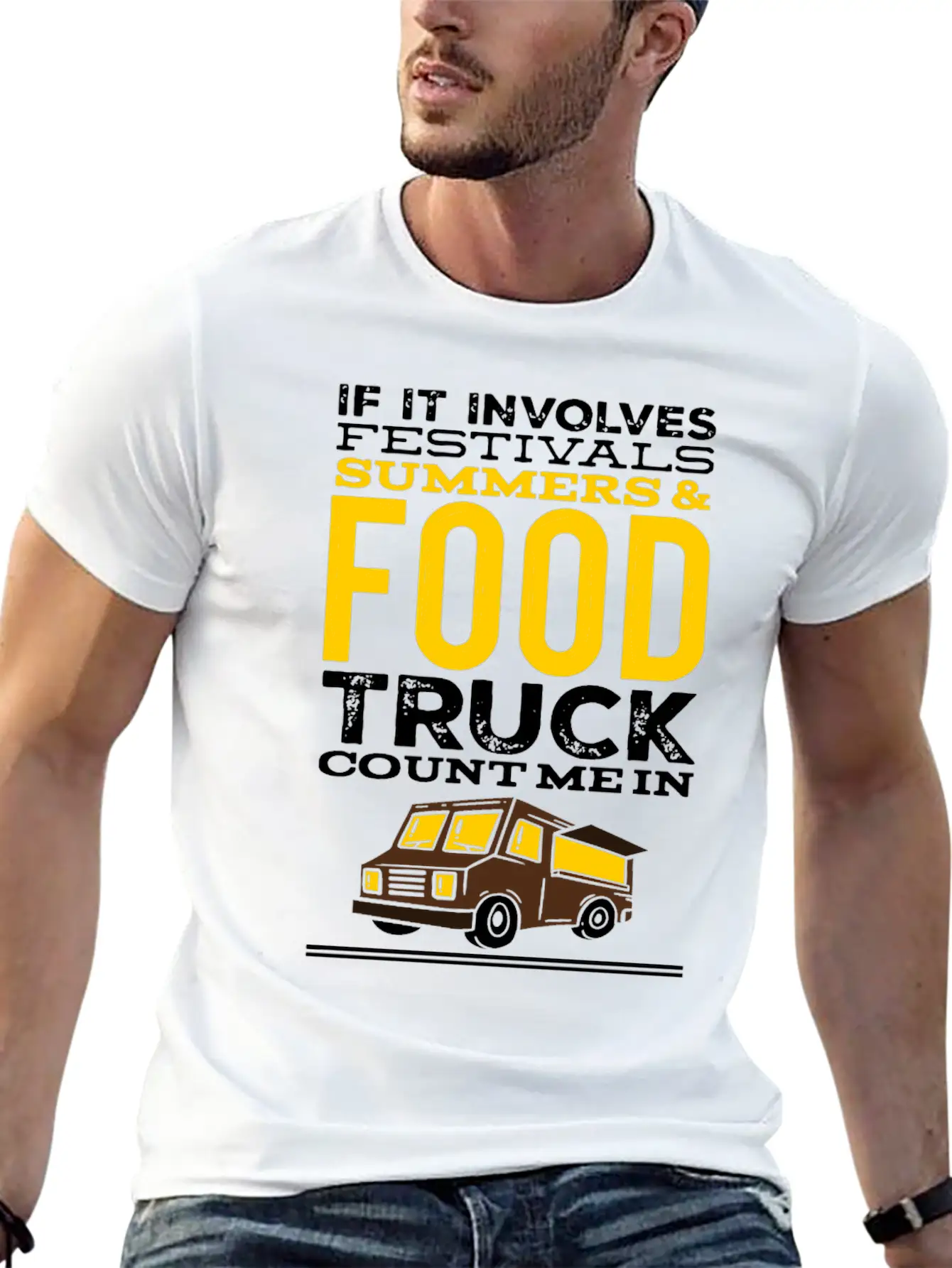 Foodie Food Truck Festivals Summer Food Trailer Unisex Casual T-Shirt – Clean Design For Daily Comfort