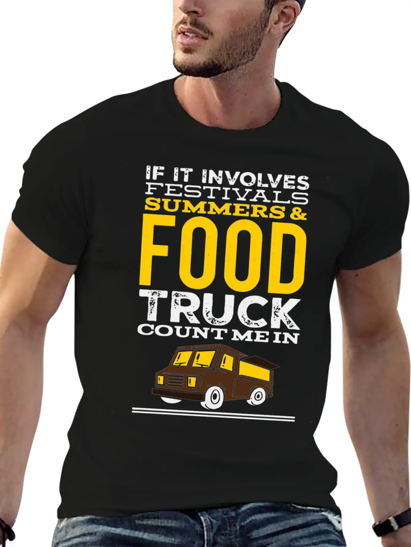 Foodie Food Truck Festivals Summer Food Trailer Unisex Casual T-Shirt – Clean Design For Daily Comfort