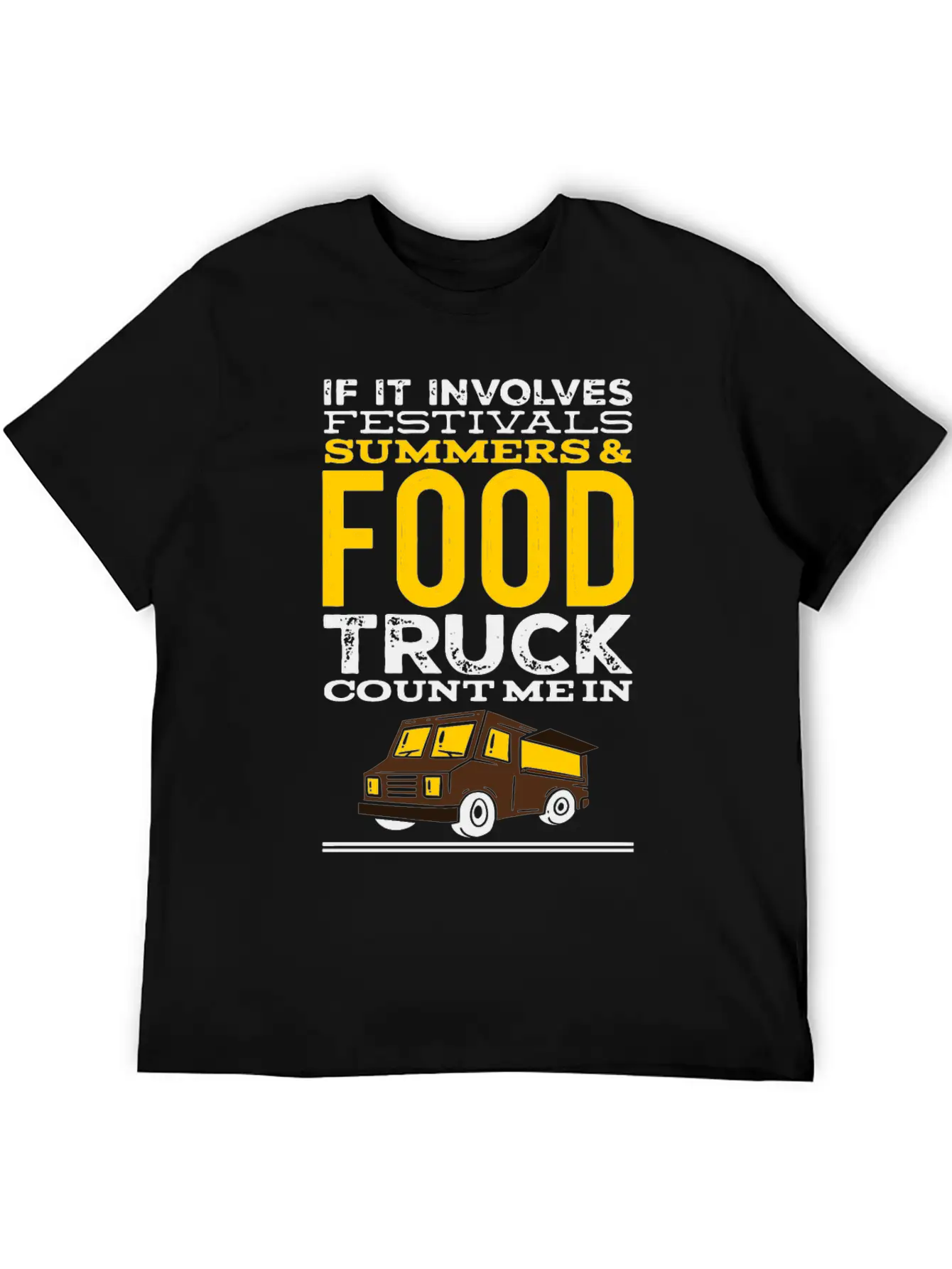 Foodie Food Truck Festivals Summer Food Trailer Unisex Casual T-Shirt – Clean Design For Daily Comfort