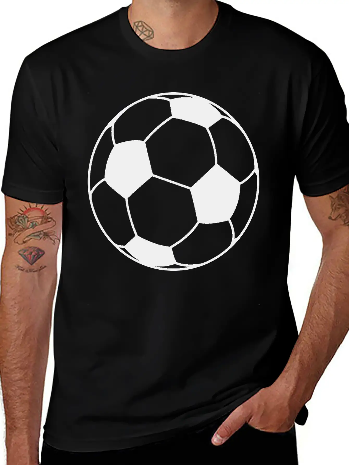 Football Ball Unisex Short Sleeve Soft Cotton T-Shirt – Casual Everyday Wear