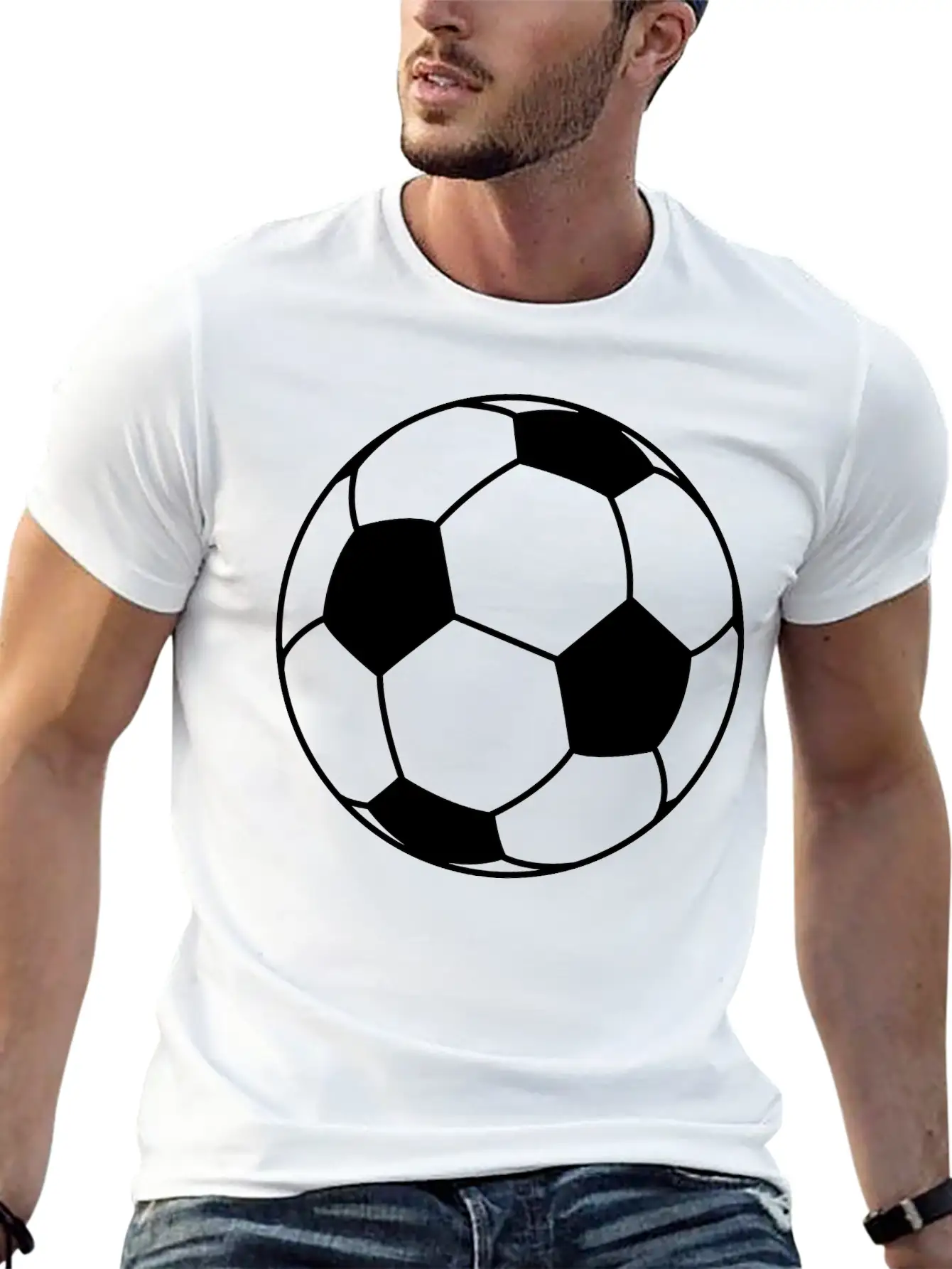 Football Ball Unisex Short Sleeve Soft Cotton T-Shirt – Casual Everyday Wear