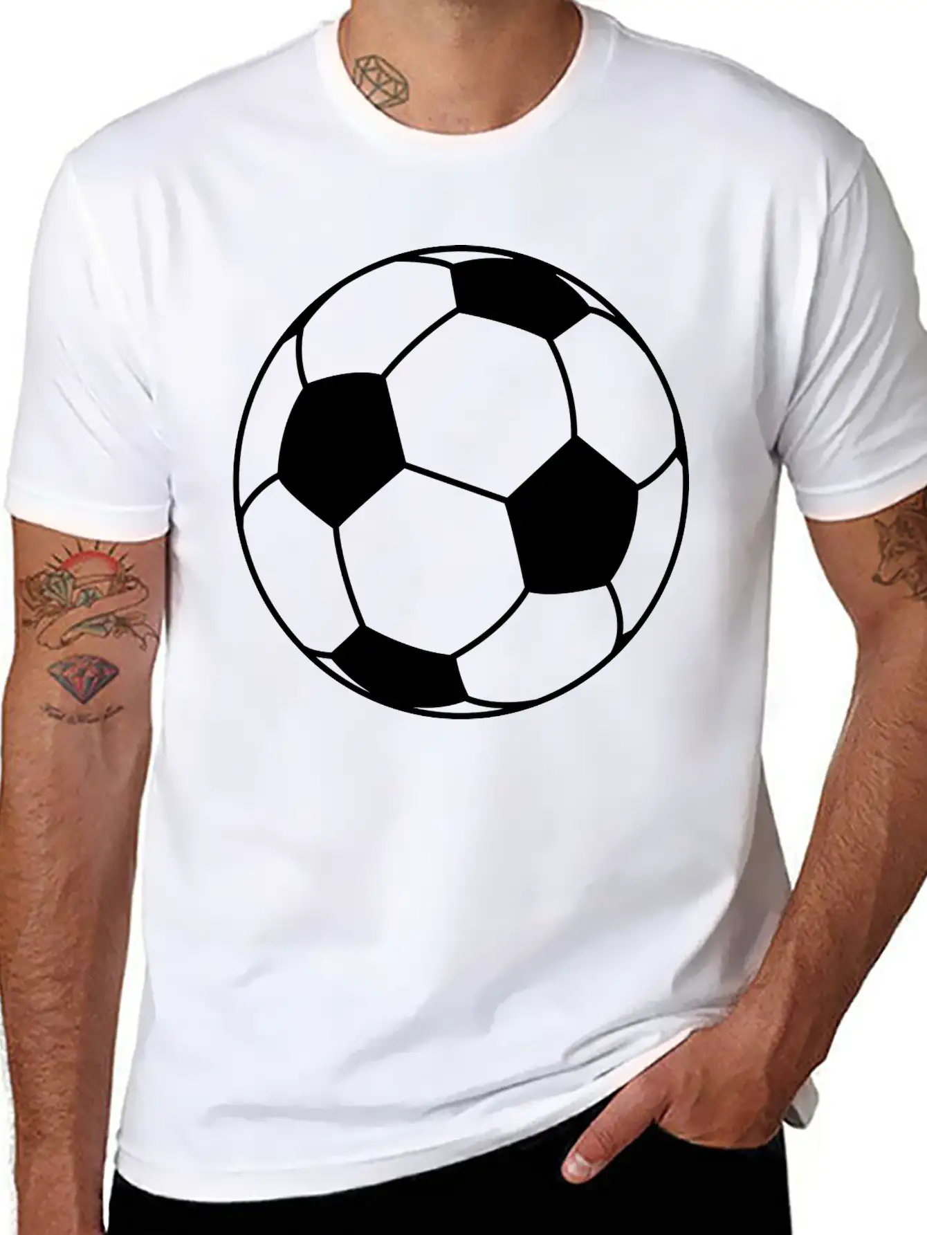 Football Ball Unisex Short Sleeve Soft Cotton T-Shirt – Casual Everyday Wear