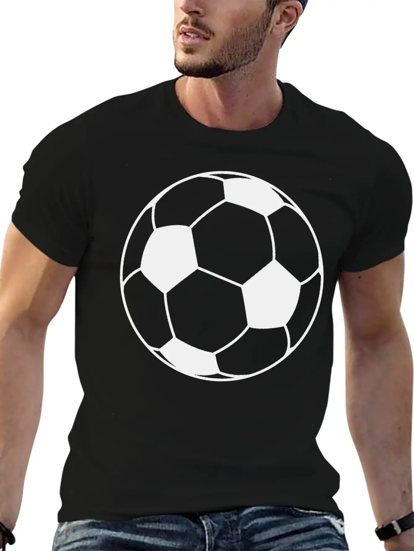 Football Ball Unisex Short Sleeve Soft Cotton T-Shirt – Casual Everyday Wear
