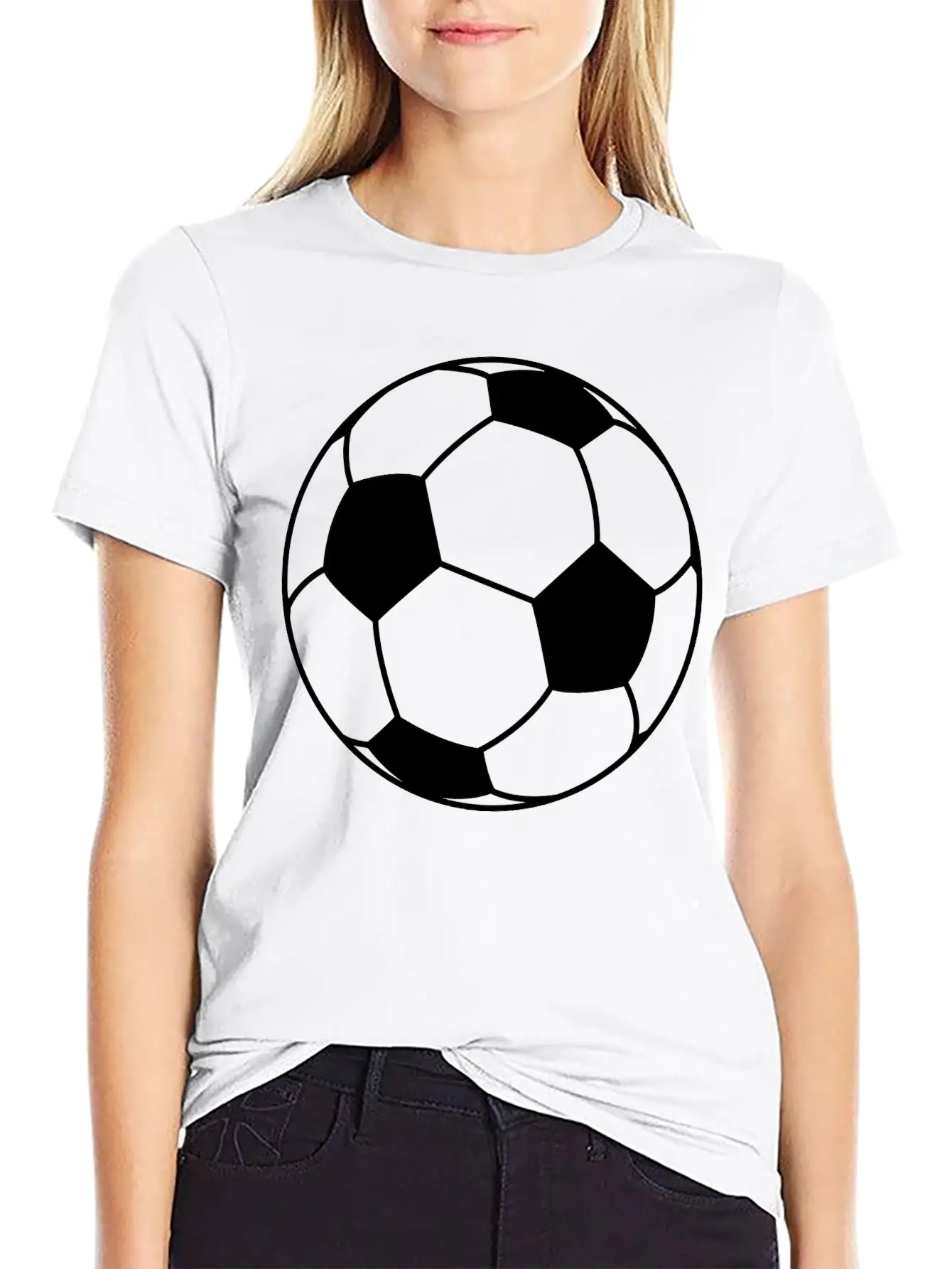 Football Ball Unisex Short Sleeve Soft Cotton T-Shirt – Casual Everyday Wear