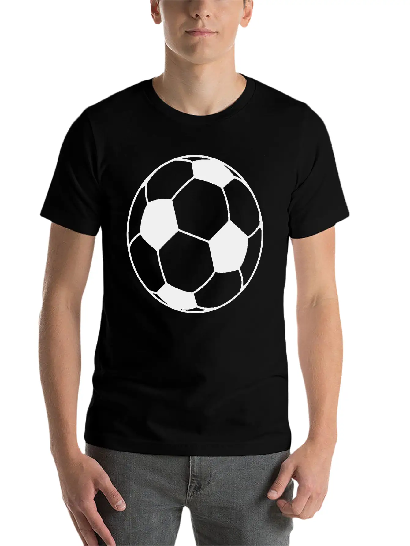 Football Ball Unisex Short Sleeve Soft Cotton T-Shirt – Casual Everyday Wear