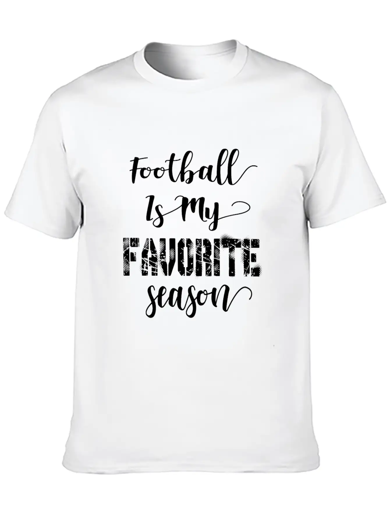 Football Is My Favorite Season Basic Graphic T-Shirt – Daily Comfort In Soft Cotton