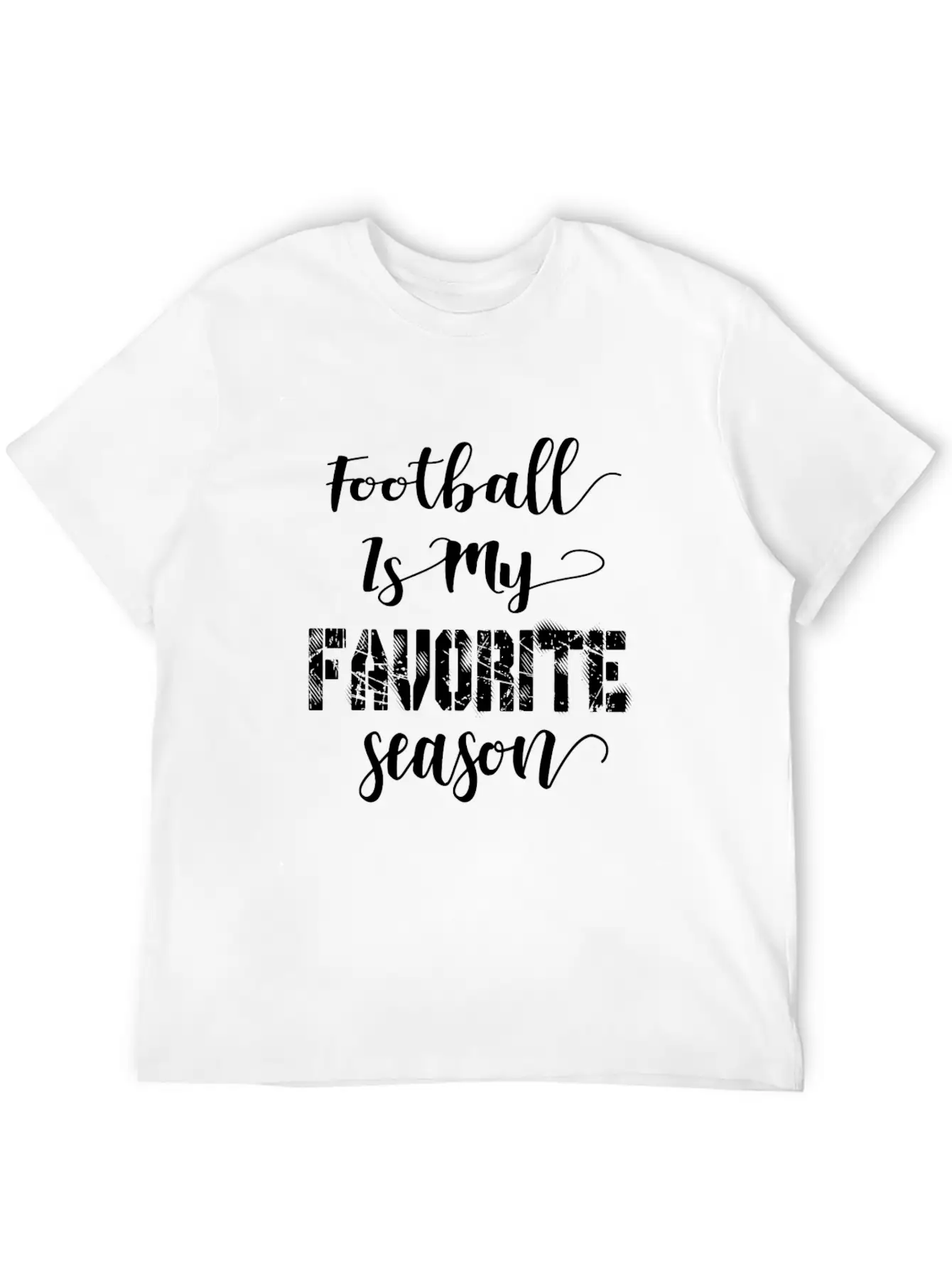 Football Is My Favorite Season Basic Graphic T-Shirt – Daily Comfort In Soft Cotton