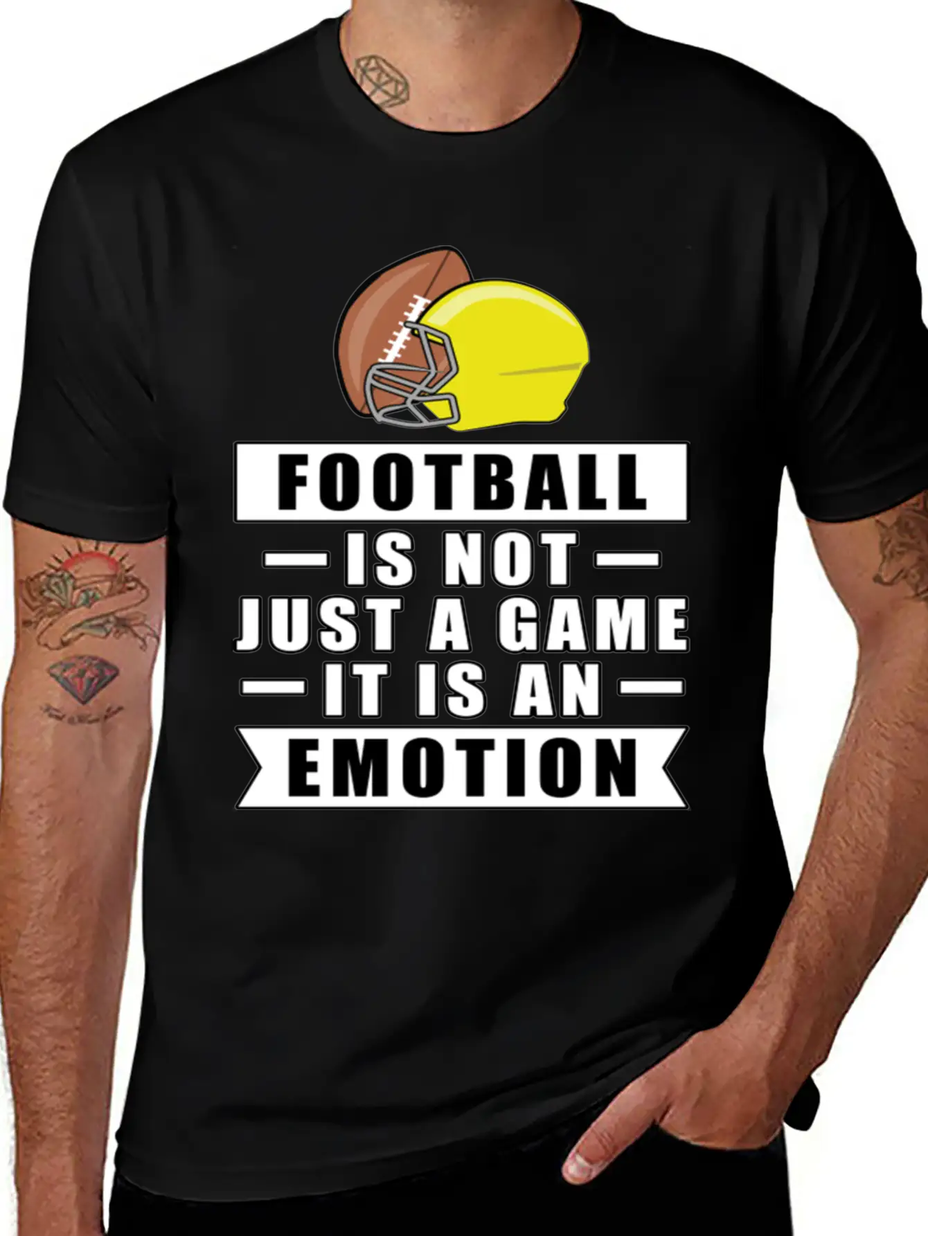 Football Is Not Just A Game It Is An Emotion Unisex Short Sleeve Soft Cotton T-Shirt – Casual Everyday Wear