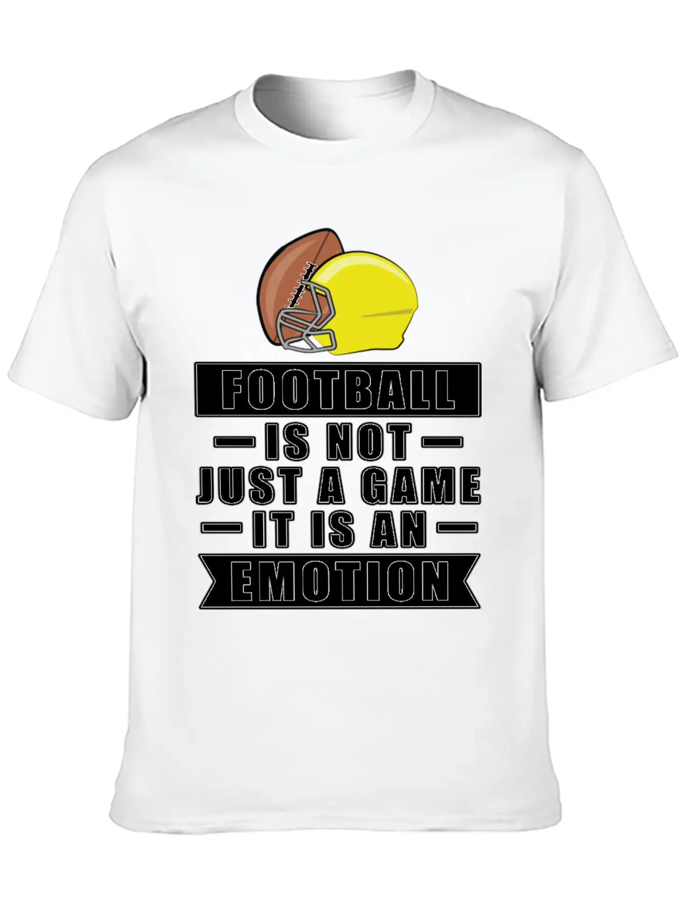 Football Is Not Just A Game It Is An Emotion Unisex Short Sleeve Soft Cotton T-Shirt – Casual Everyday Wear