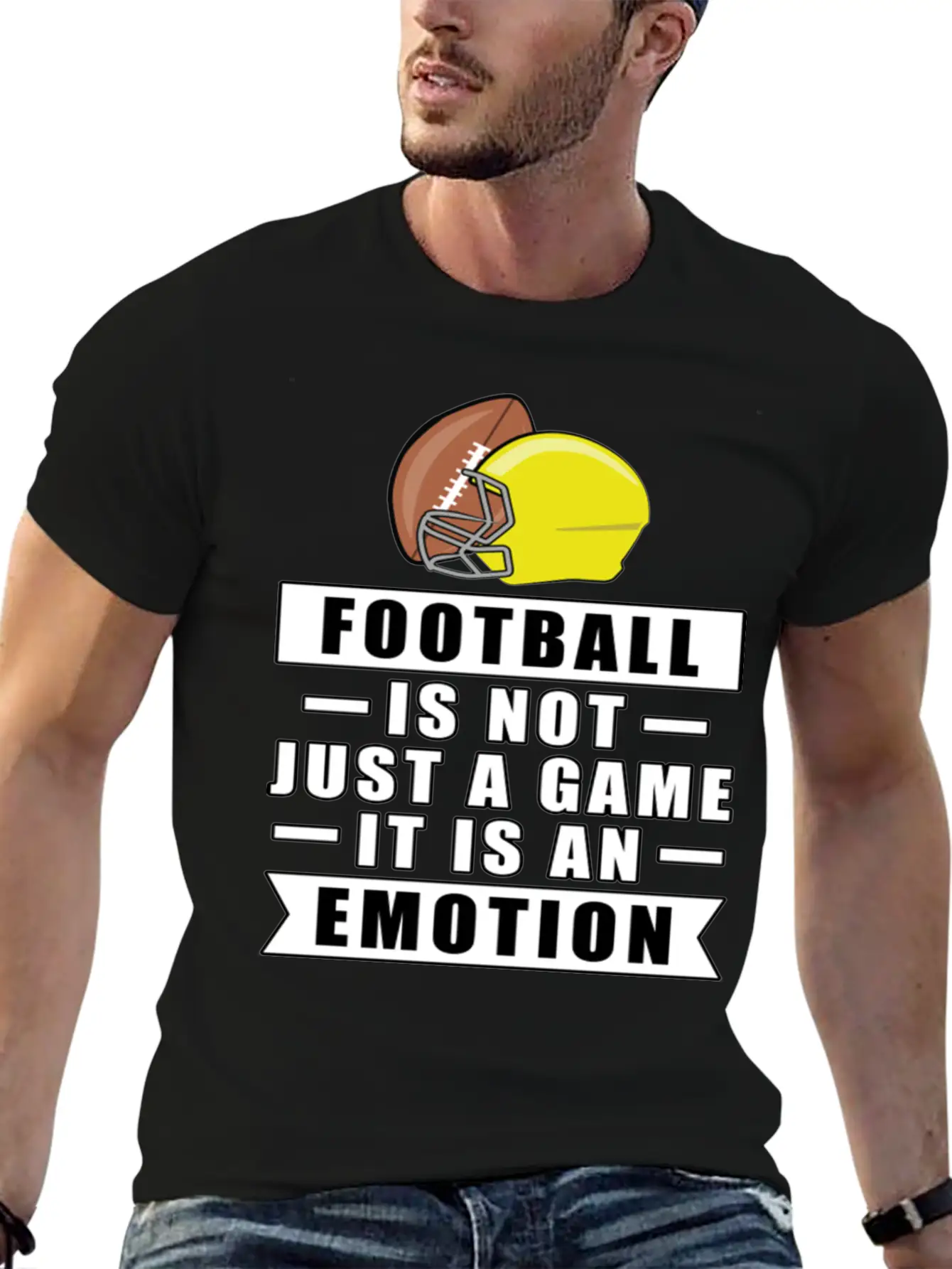 Football Is Not Just A Game It Is An Emotion Unisex Short Sleeve Soft Cotton T-Shirt – Casual Everyday Wear