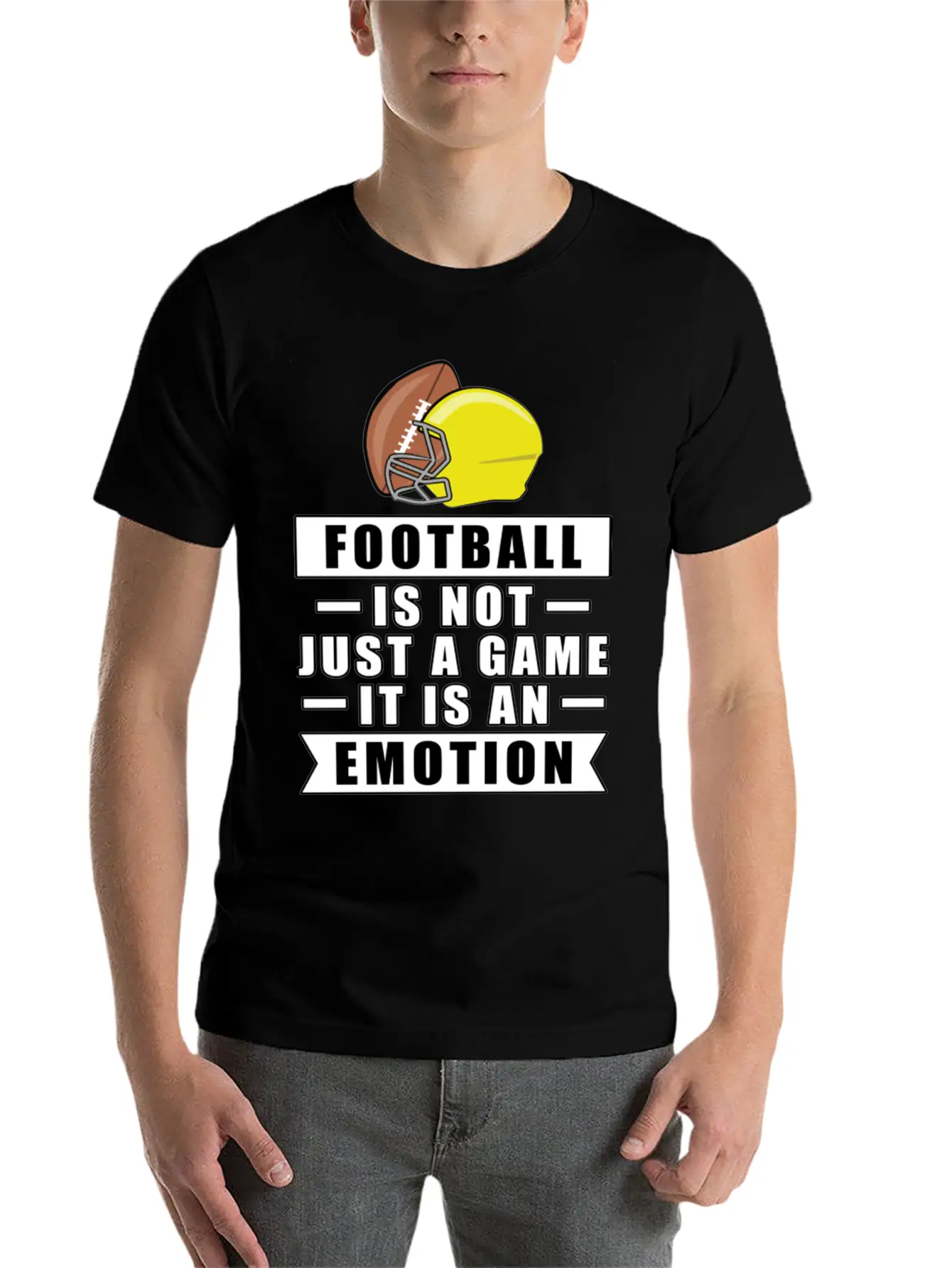 Football Is Not Just A Game It Is An Emotion Unisex Short Sleeve Soft Cotton T-Shirt – Casual Everyday Wear