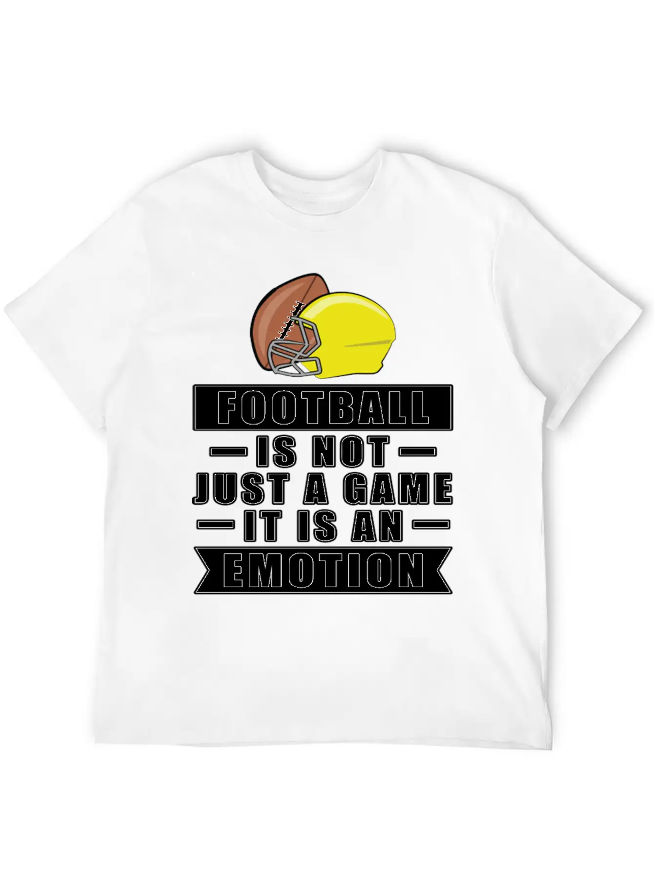 Football Is Not Just A Game It Is An Emotion Unisex Short Sleeve Soft Cotton T-Shirt – Casual Everyday Wear