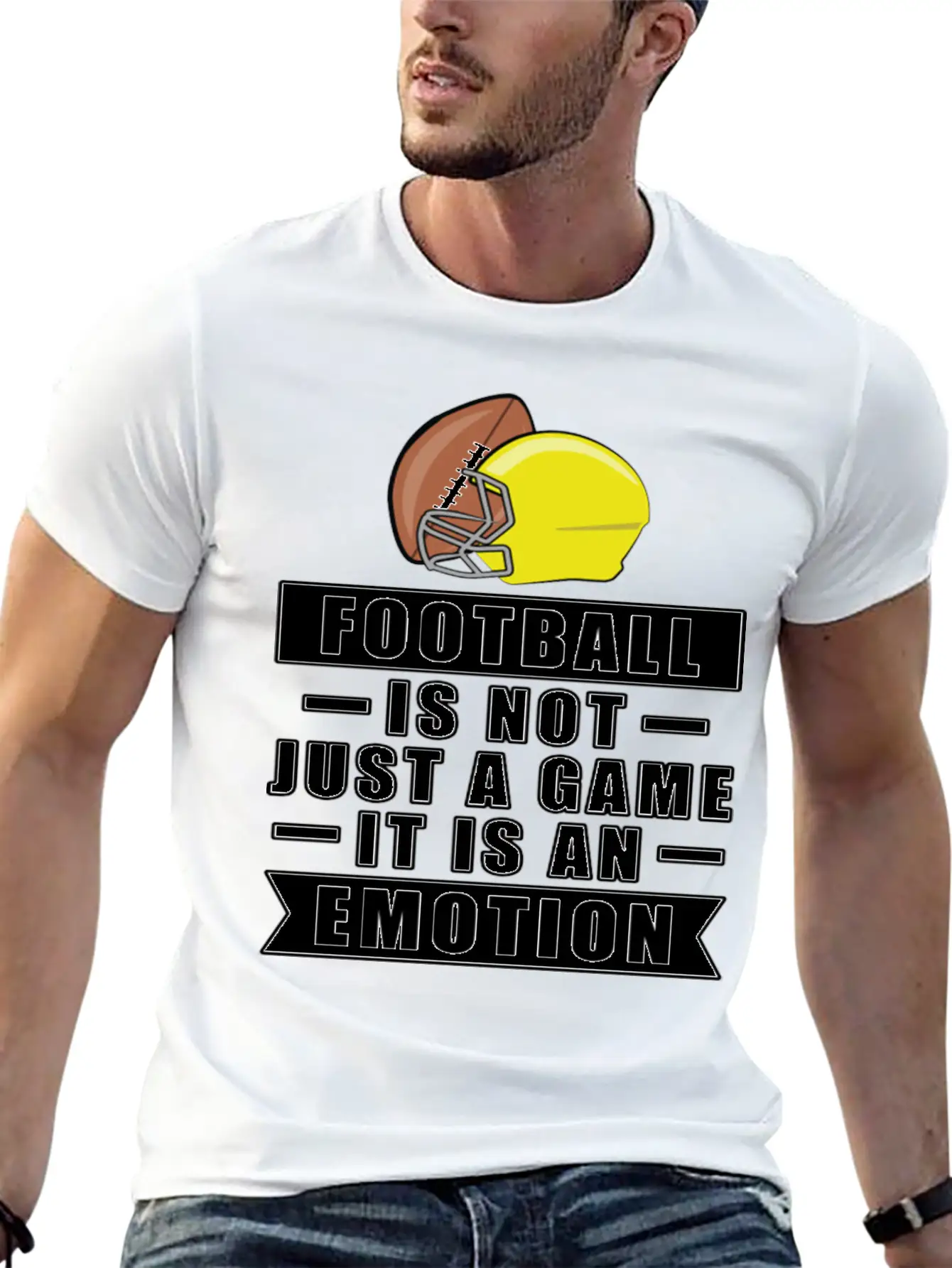 Football Is Not Just A Game It Is An Emotion Unisex Short Sleeve Soft Cotton T-Shirt – Casual Everyday Wear