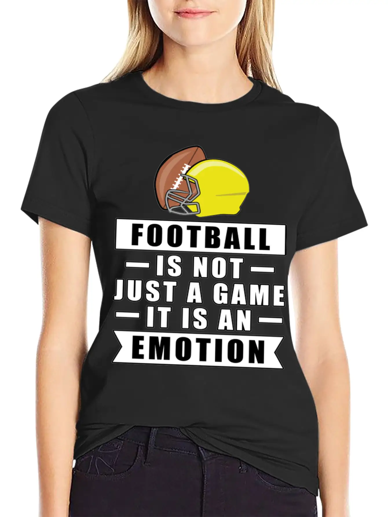 Football Is Not Just A Game It Is An Emotion Unisex Short Sleeve Soft Cotton T-Shirt – Casual Everyday Wear