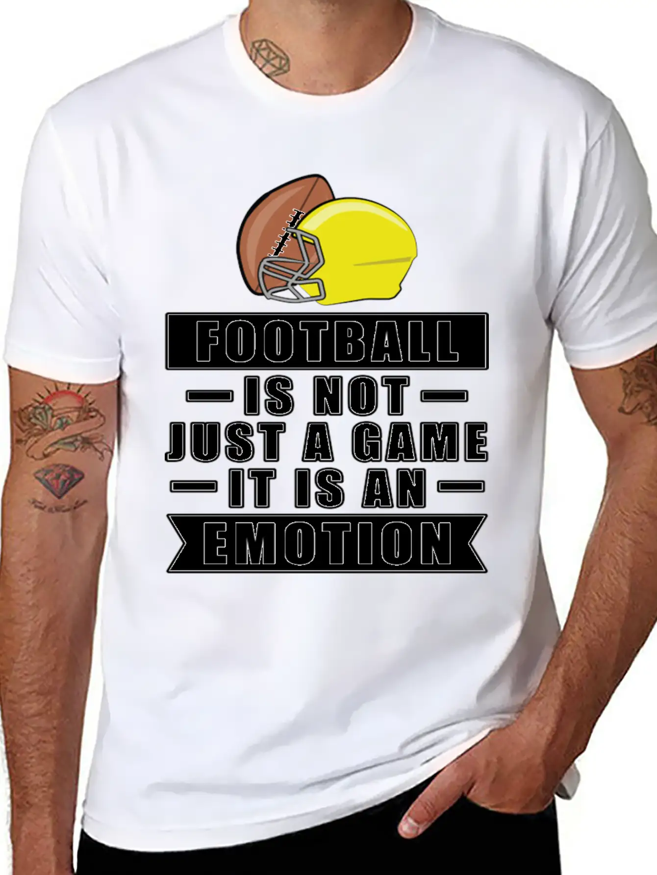 Football Is Not Just A Game It Is An Emotion Unisex Short Sleeve Soft Cotton T-Shirt – Casual Everyday Wear
