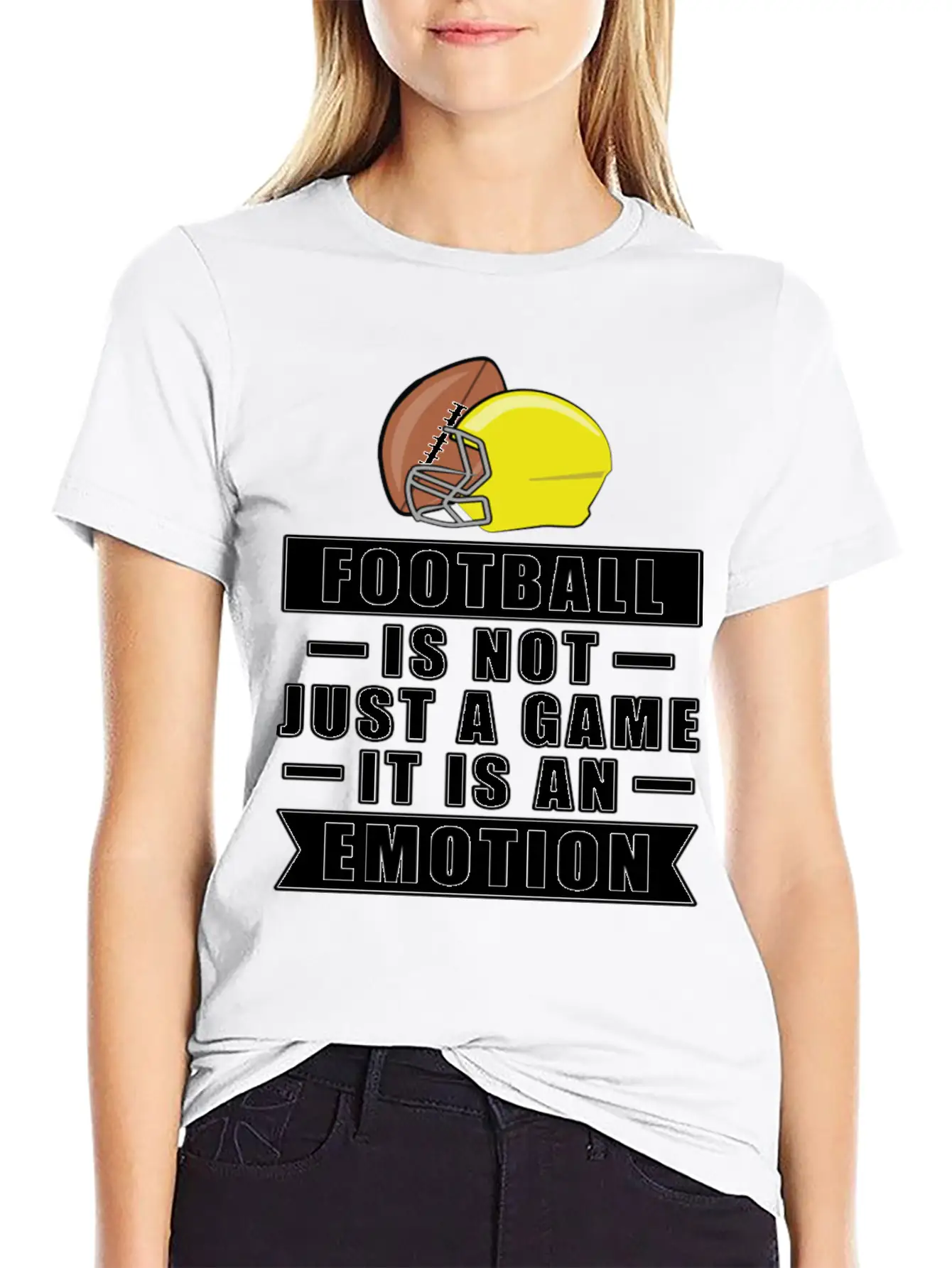 Football Is Not Just A Game It Is An Emotion Unisex Short Sleeve Soft Cotton T-Shirt – Casual Everyday Wear