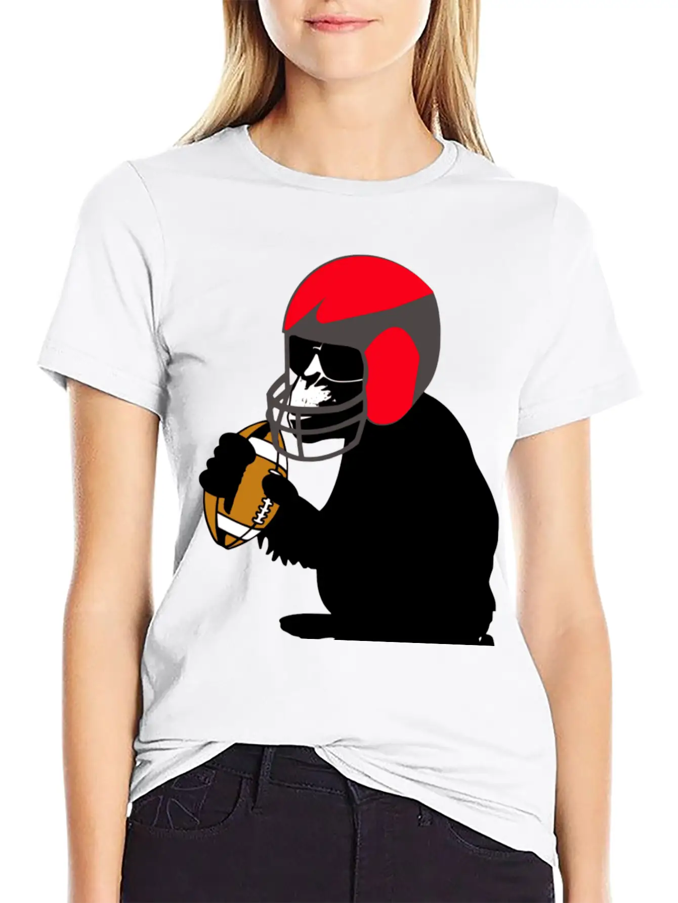Football Monkey Stylish Everyday T-Shirt – Unisex Basic Cotton Tee