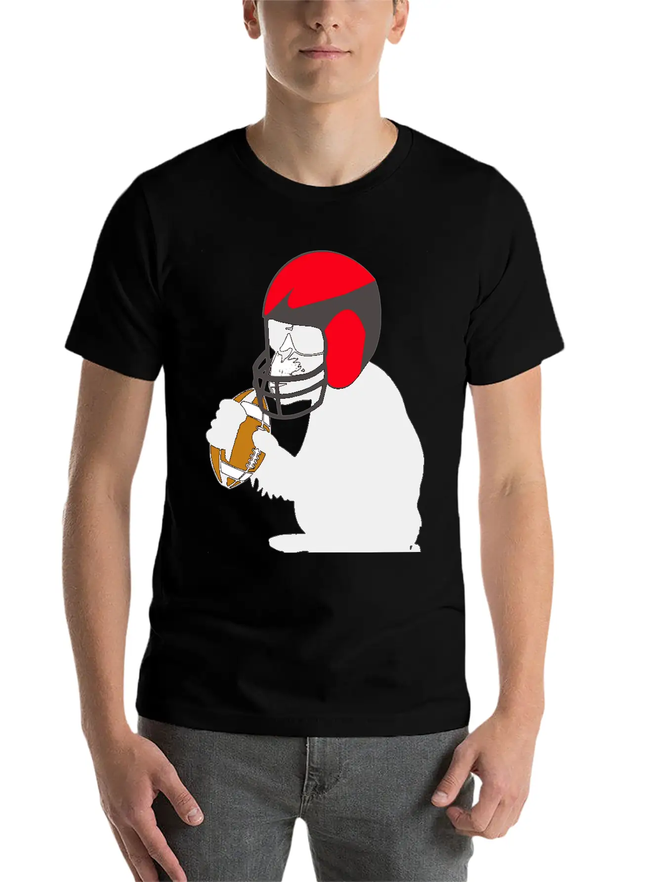Football Monkey Stylish Everyday T-Shirt – Unisex Basic Cotton Tee