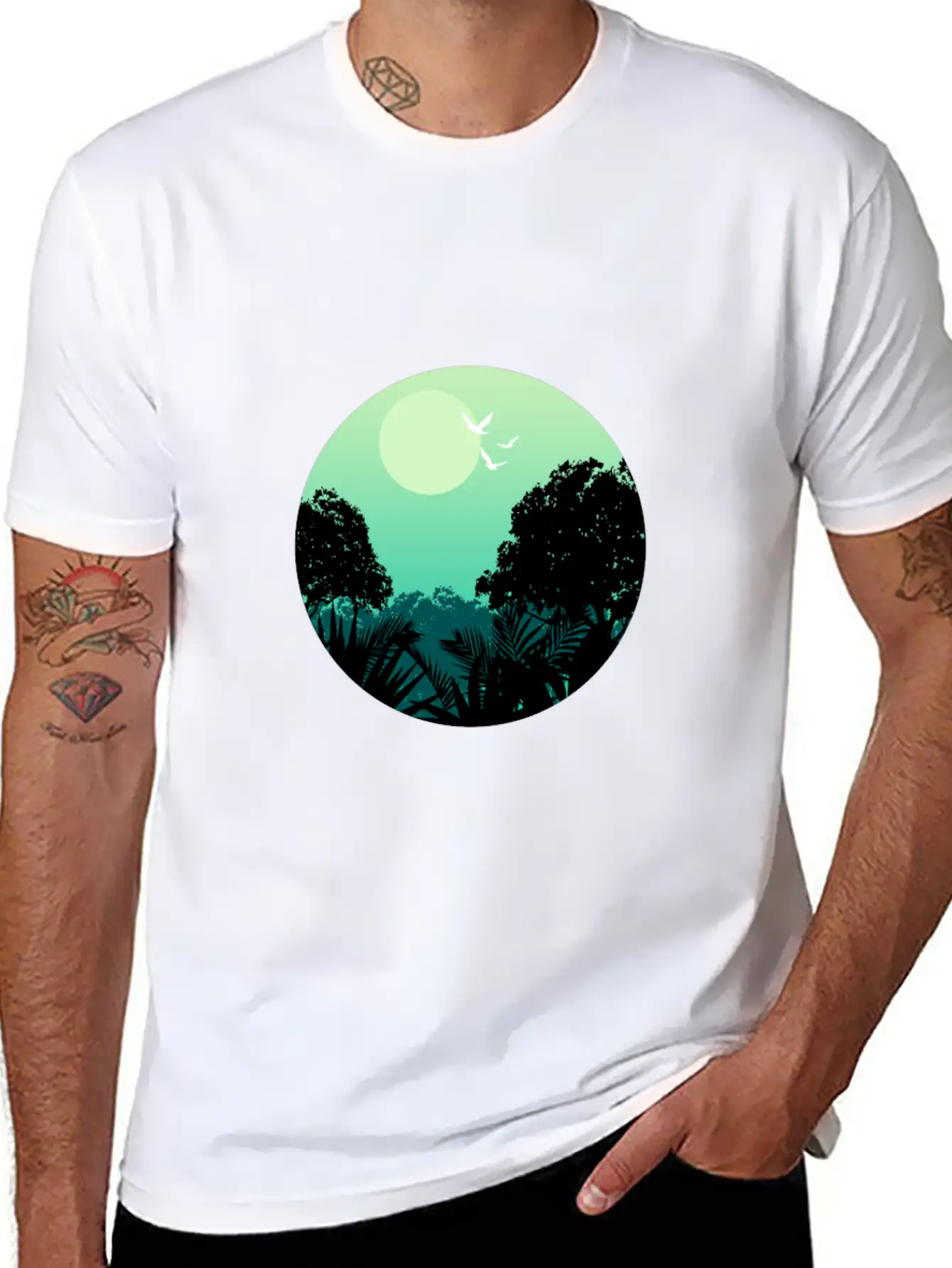 Forest Gift Wilderness Unisex Short Sleeve Soft Cotton T-Shirt – Casual Everyday Wear