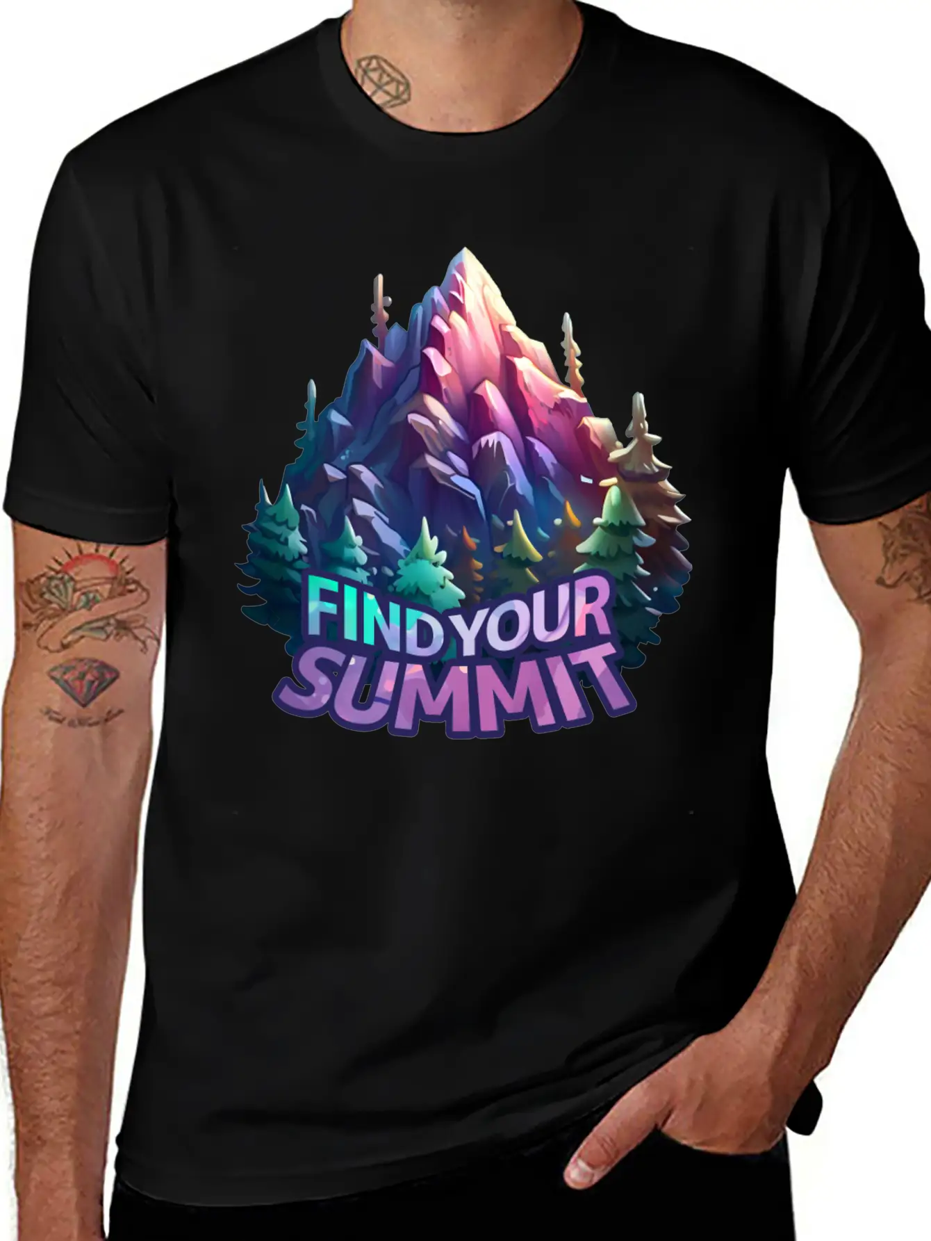 Forest Mountain 03 Stylish Everyday T-Shirt – Unisex Basic Cotton Tee