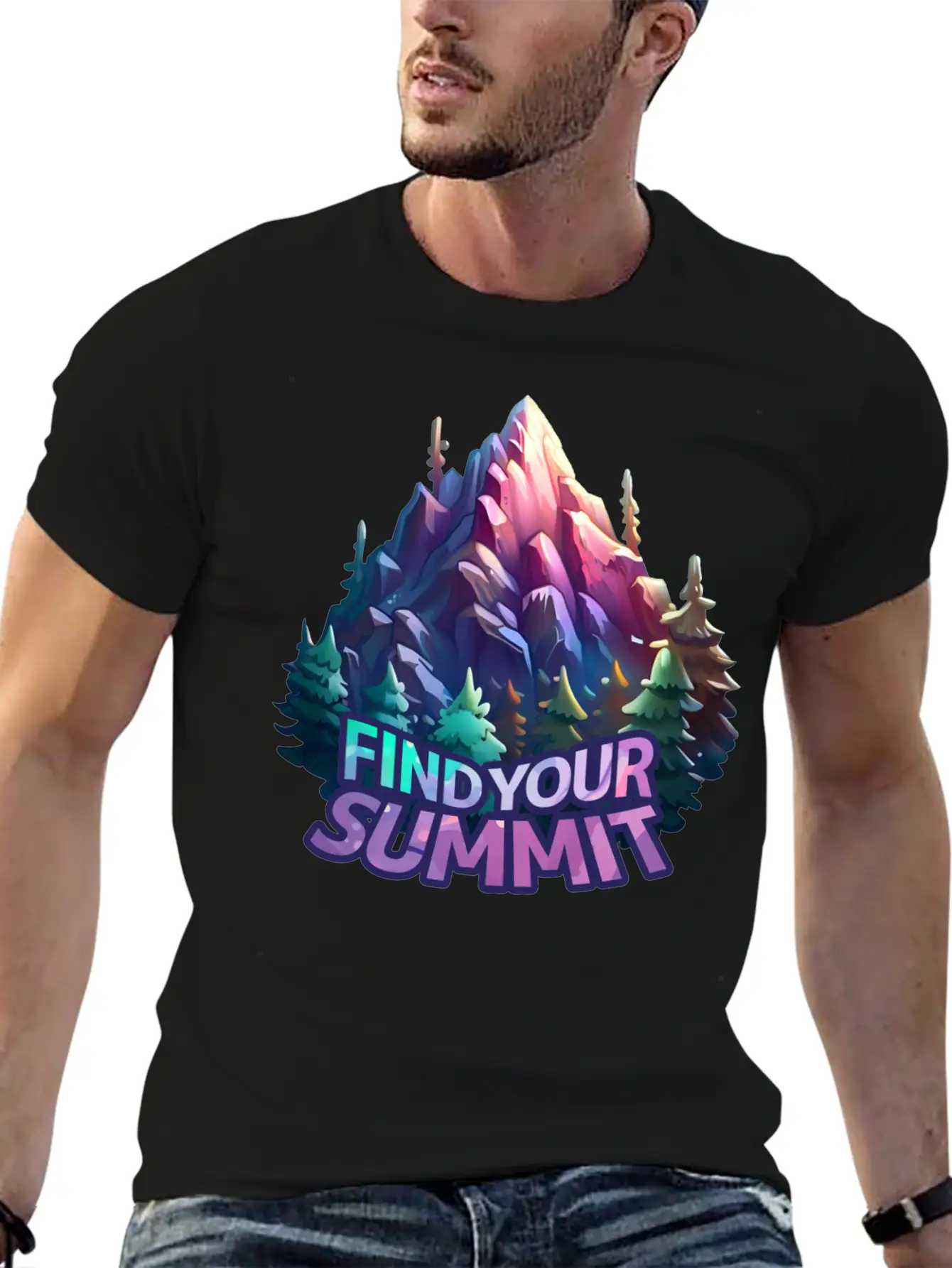 Forest Mountain 03 Stylish Everyday T-Shirt – Unisex Basic Cotton Tee