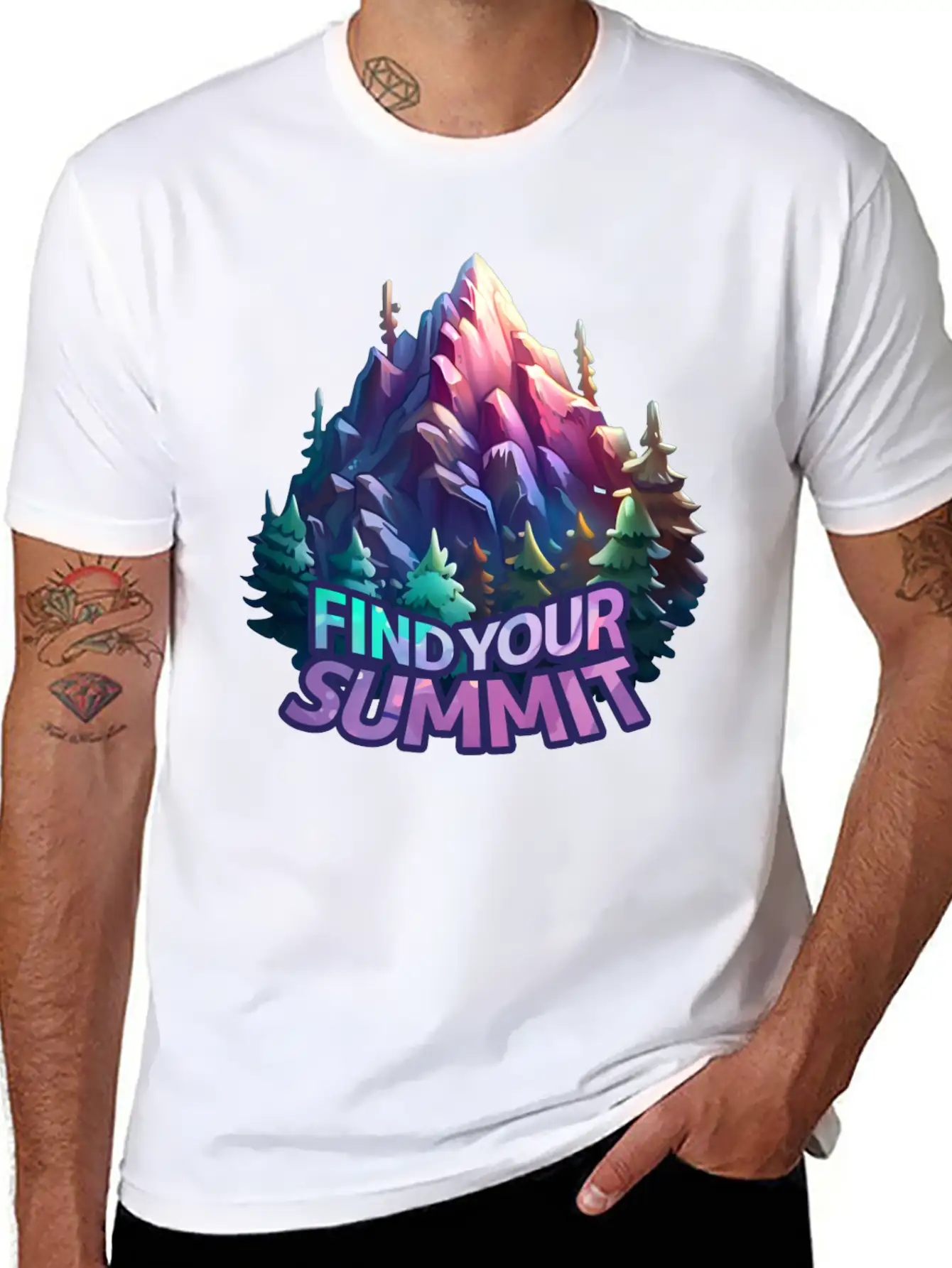 Forest Mountain 03 Stylish Everyday T-Shirt – Unisex Basic Cotton Tee