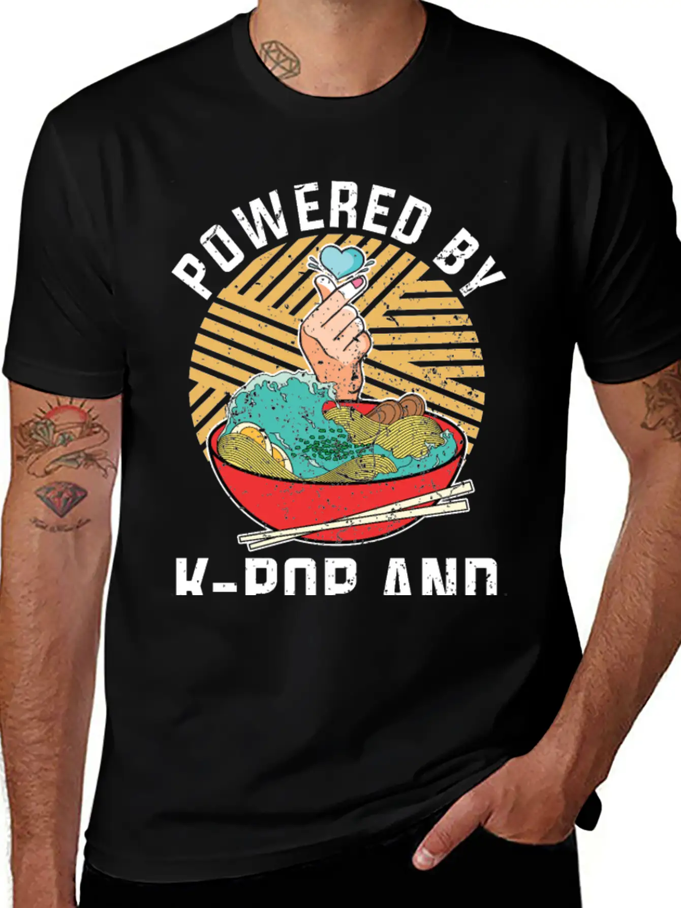 Fortified By K Pop And Ramen Funny K Pop Comfortable Minimalist Graphic Tee – Summer Style Essential