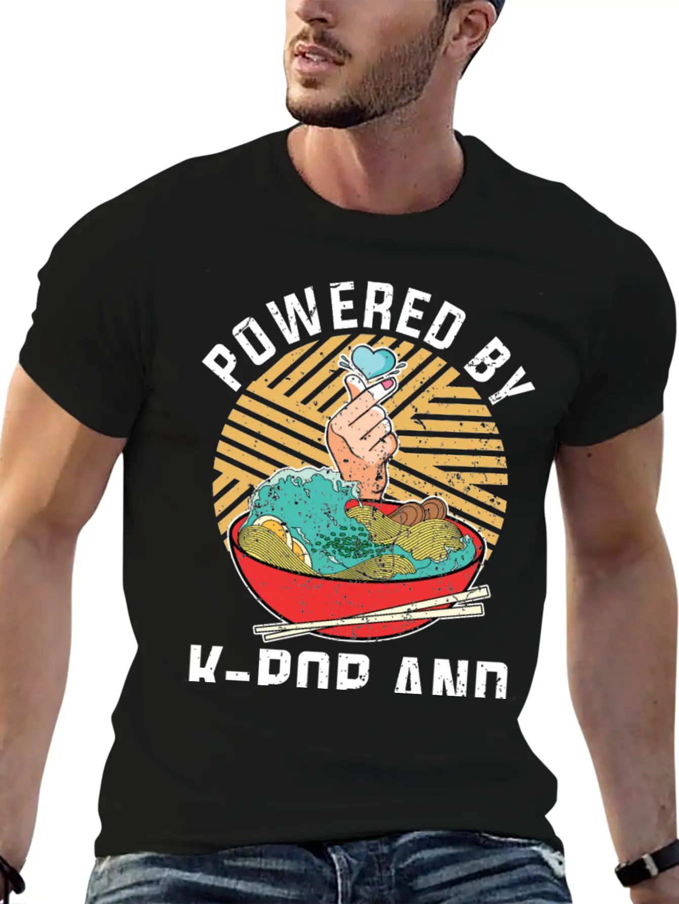 Fortified By K Pop And Ramen Funny K Pop Comfortable Minimalist Graphic Tee – Summer Style Essential
